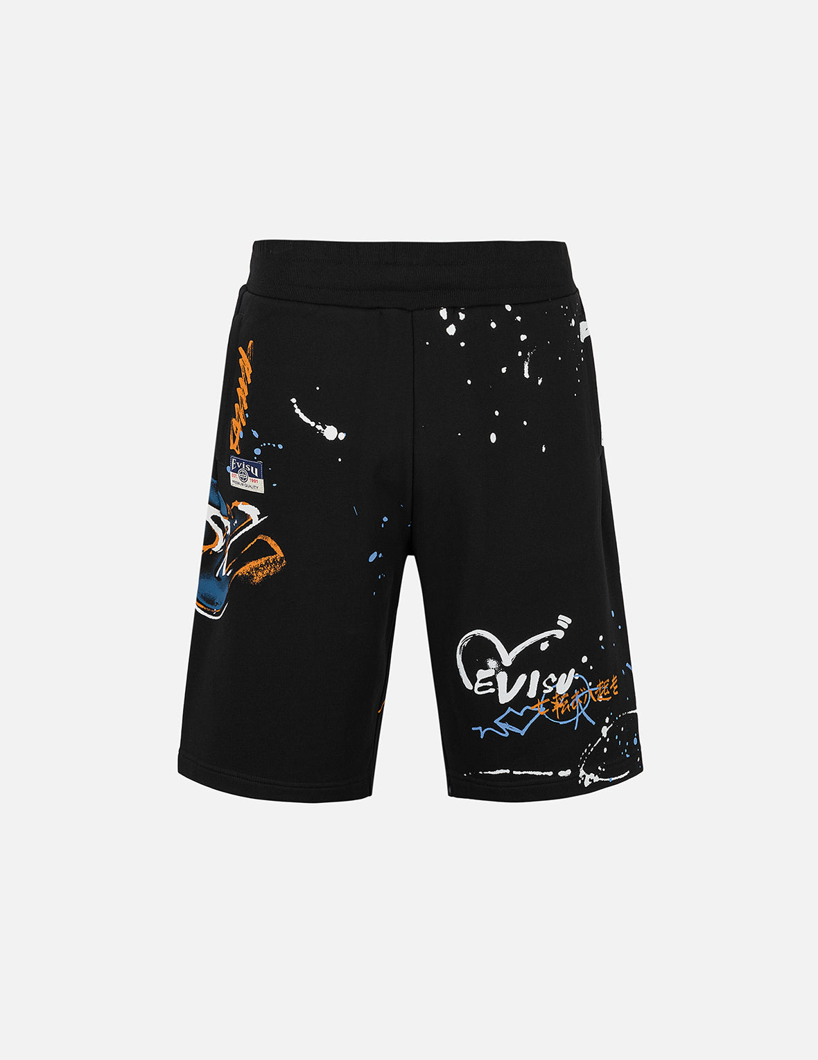Graffiti Print Regular Fit Sweatshorts for Men - Trendy Streetwear Shorts with Comfortable Cotton Blend - Perfect for Gym, Running, and Casual Summer Outfits