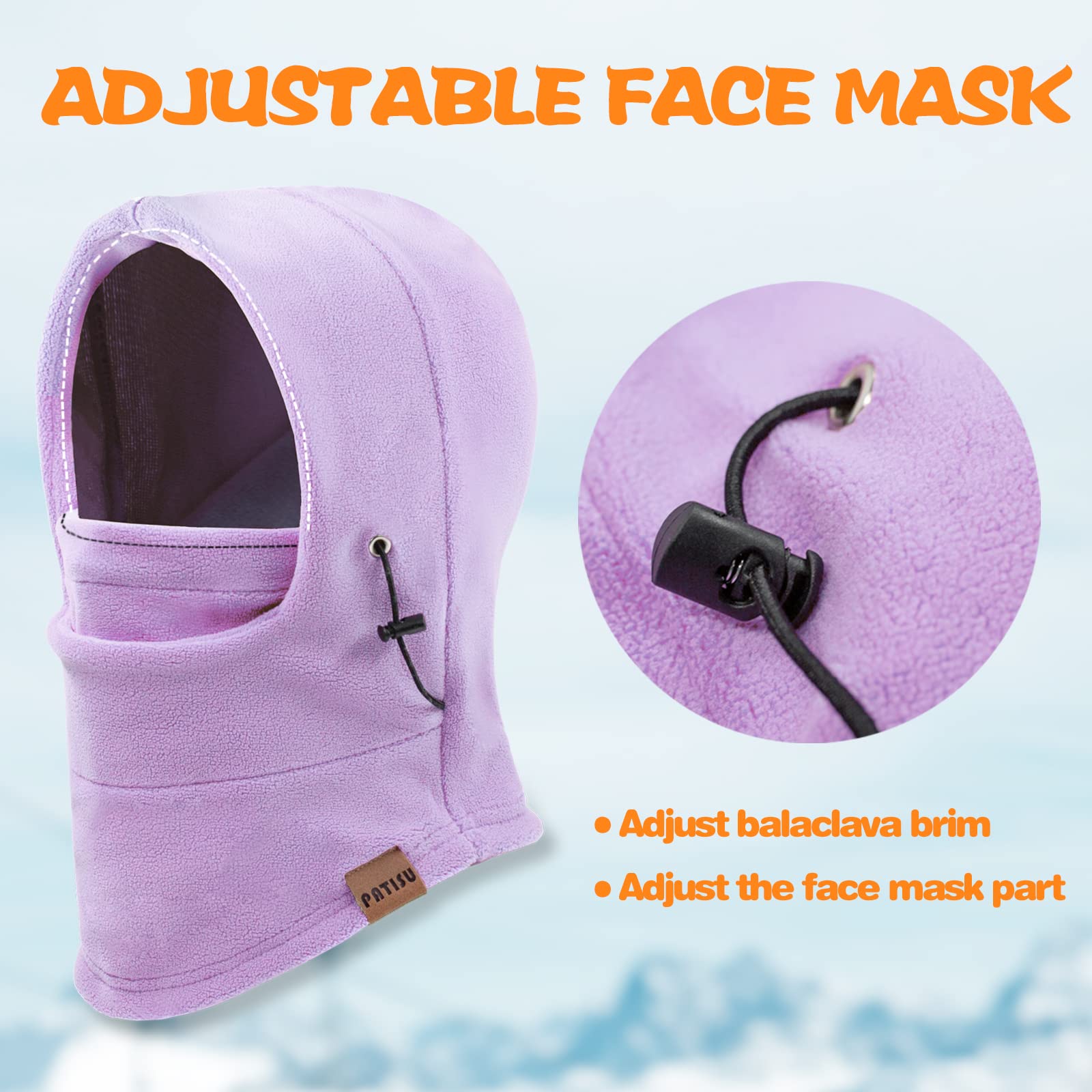 Kids Balaclava Windproof Ski Mask - Winter Face Mask & Neck Warmer for Boys & Girls - Cold Weather Protection for Skiing, Snowboarding & Outdoor Activities