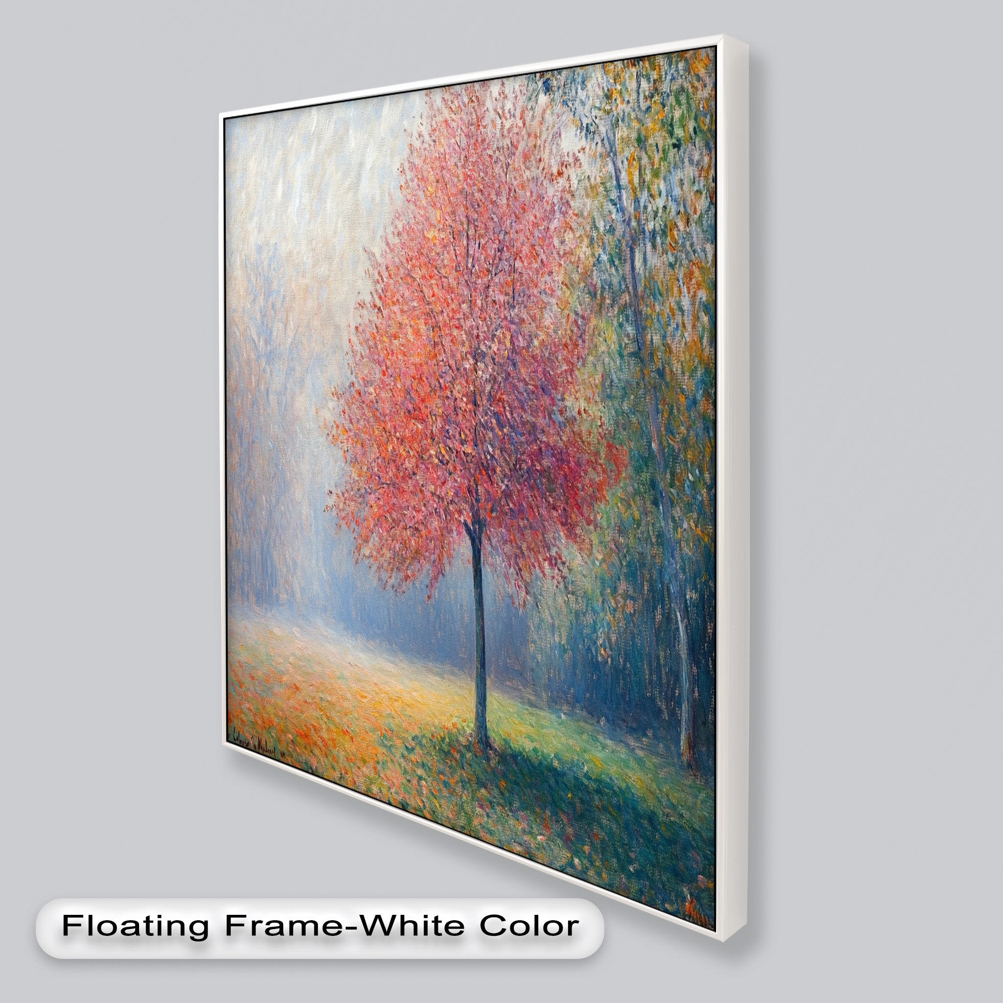 Autumn Radiance Impressionist Oil Painting - Handmade Landscape Artwork for Home Decor, Office Wall, Living Room & Gift