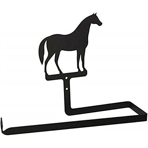 12 Inch Horse-Themed Wall Mount Paper Towel Holder & Dispenser - Rustic Farmhouse Kitchen Decor for Countertop or Cabinet - Perfect for Country Style Homes, Stables & Equestrian Themed Spaces