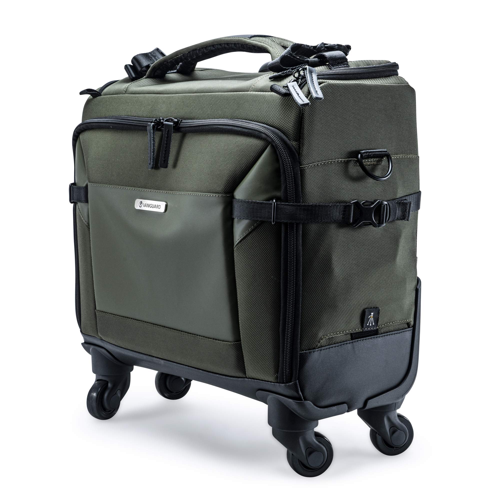VANGUARD VEO Select 42T Rolling Camera Case - Professional DSLR/Mirrorless Camera Bag with Wheels, Green - Perfect for Travel, Photo Shoots & Studio Use