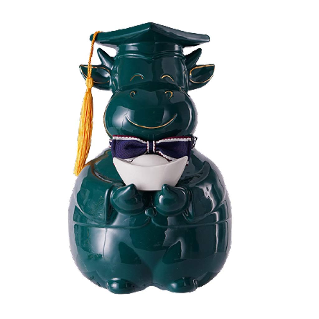 Ceramic Piggy Bank for Kids & Adults - Cute Cow Design Money Saving Bank, 8000 Coin Capacity - Creative & Practical Gift for Birthdays, Christmas, Home Decor, and Financial Learning