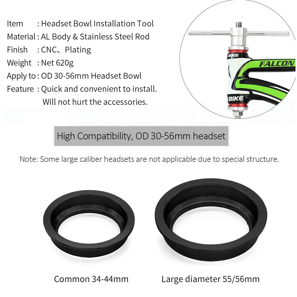 Lixada Bike Headset Cup Press Installation Tool - Professional Bicycle Repair Kit for Smooth Headset Installation - Perfect for DIY Bike Maintenance and Workshop Use