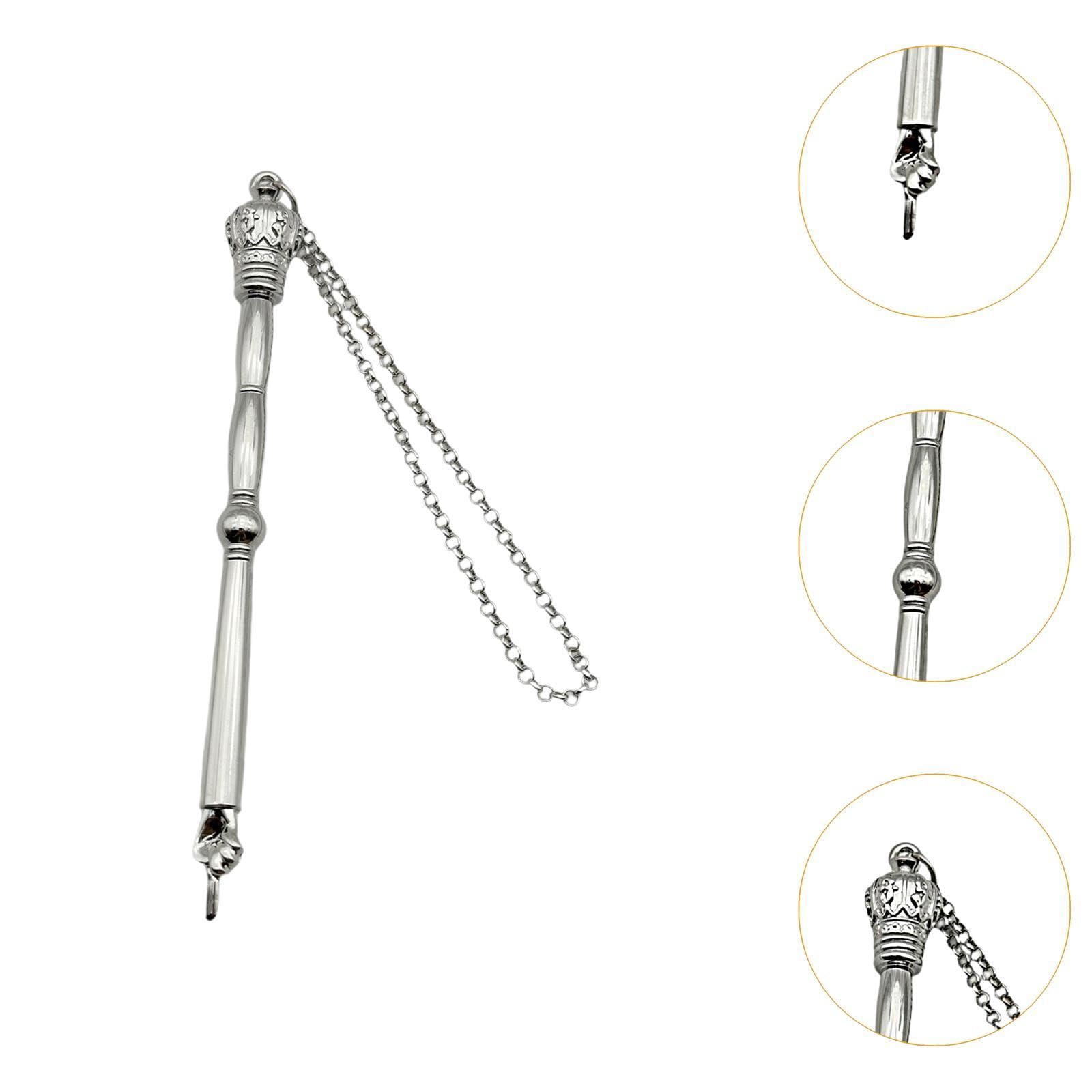 Yad Torah Pointer - Silver Crown Head Bible Reading Tool, Portable Hand Pointer for Jewish Bar Mitzvah & Torah Study | Perfect for Synagogue, Home Worship & Religious Ceremonies