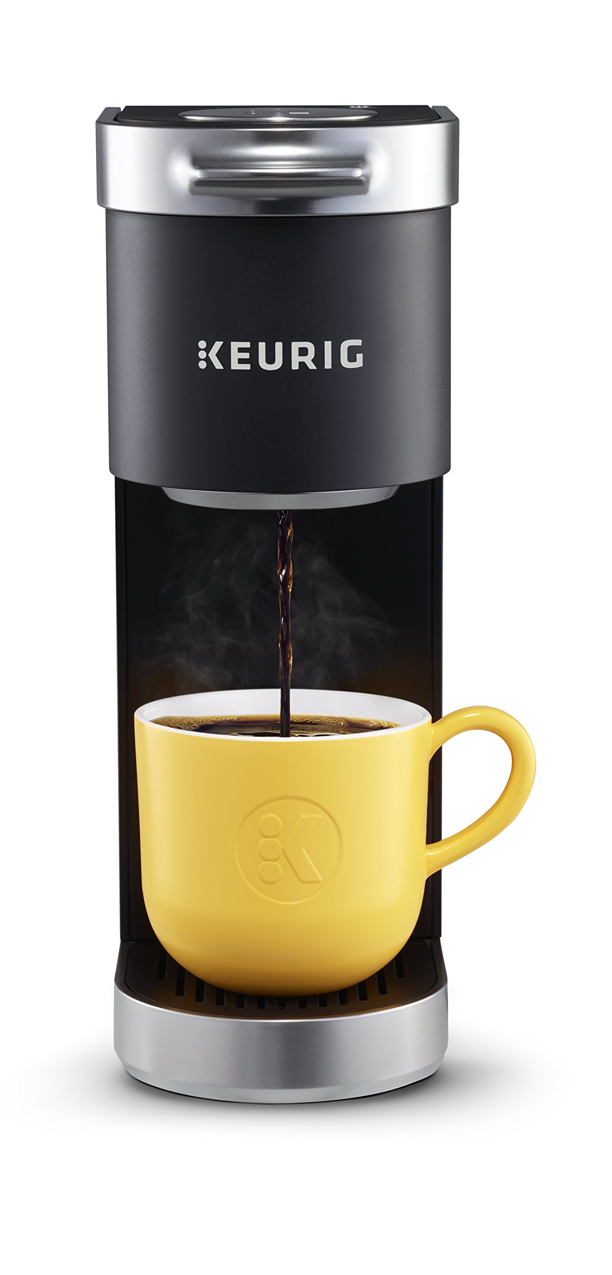 Certified Refurbished Keurig K-Mini Plus Single Serve Coffee Maker - Black (Renewed) | Compact Design for Home, Office & Dorm Use | Fast Brewing with No Water Reservoir