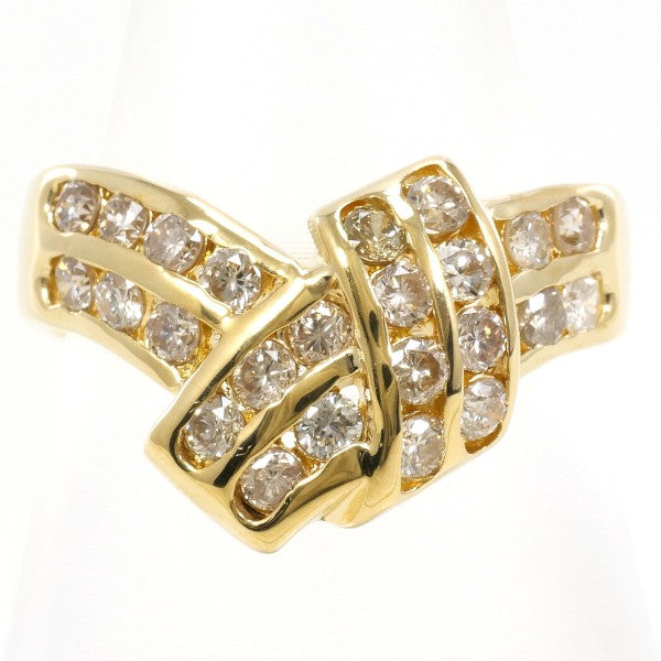 18K Yellow Gold Diamond Ring for Women - Elegant Solitaire Engagement Wedding Band - Perfect for Proposals, Anniversaries & Special Occasions