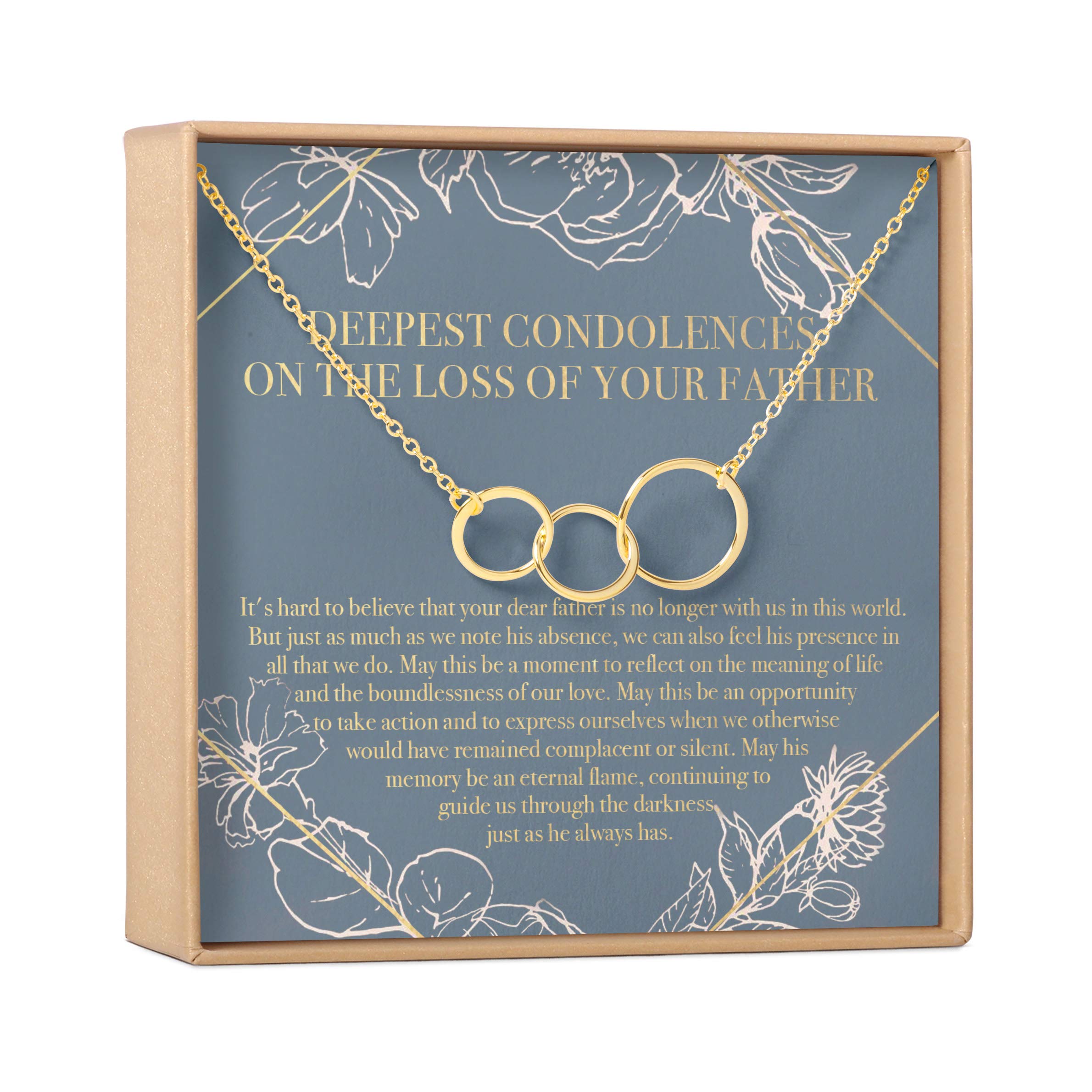 Sympathy Necklace for Loss of Father - Sterling Silver Pendant Gift for Women | Memorial Jewelry for Grieving & Comfort