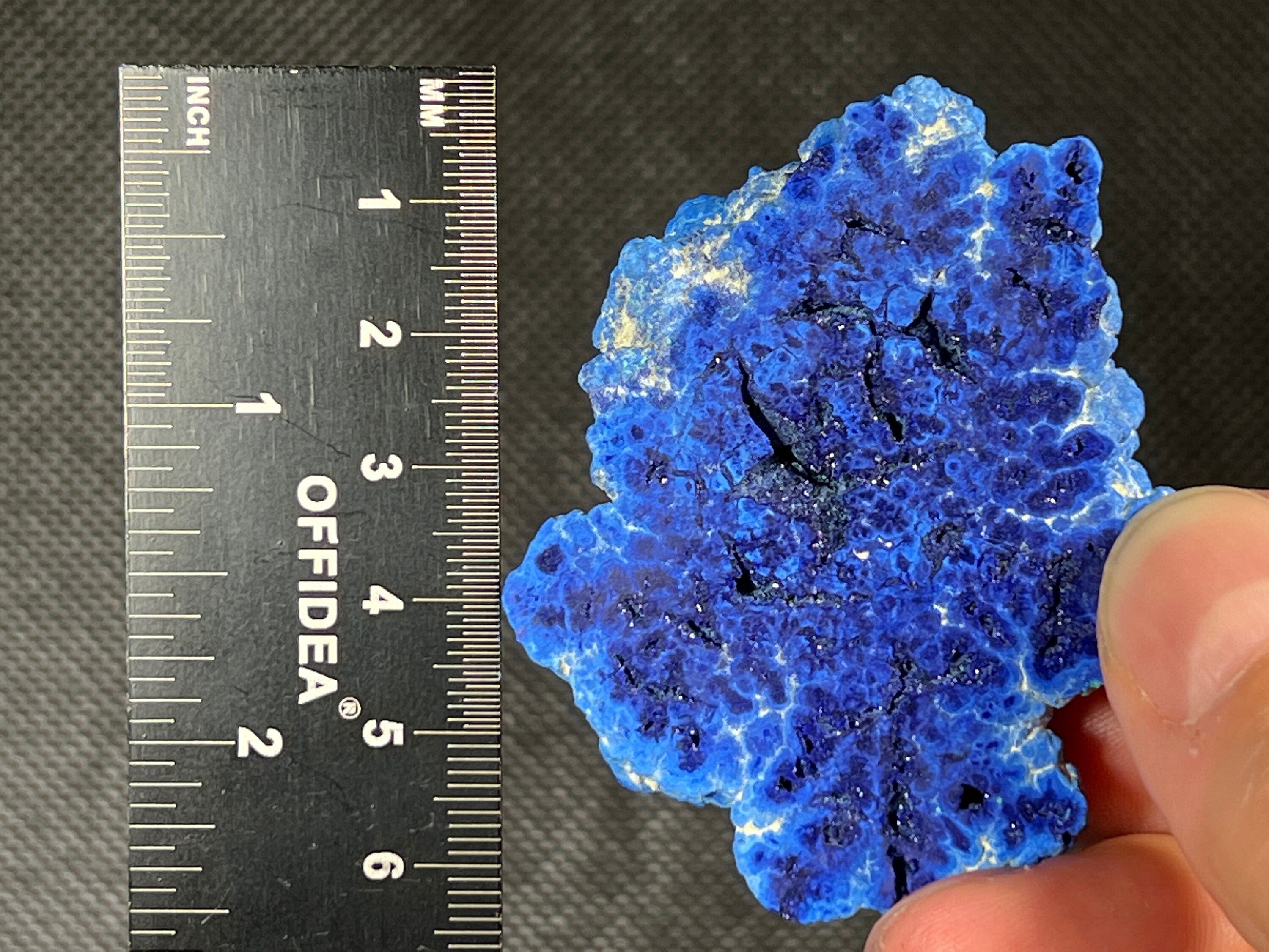 AZURITE Raw Crystal Nodule Geode - Natural Blue Mineral Specimen for Home Decor, Healing Crystal Collection & Housewarming Gift (51715) | Perfect for Meditation Spaces, Office Desk Decor & Crystal Healing Practices