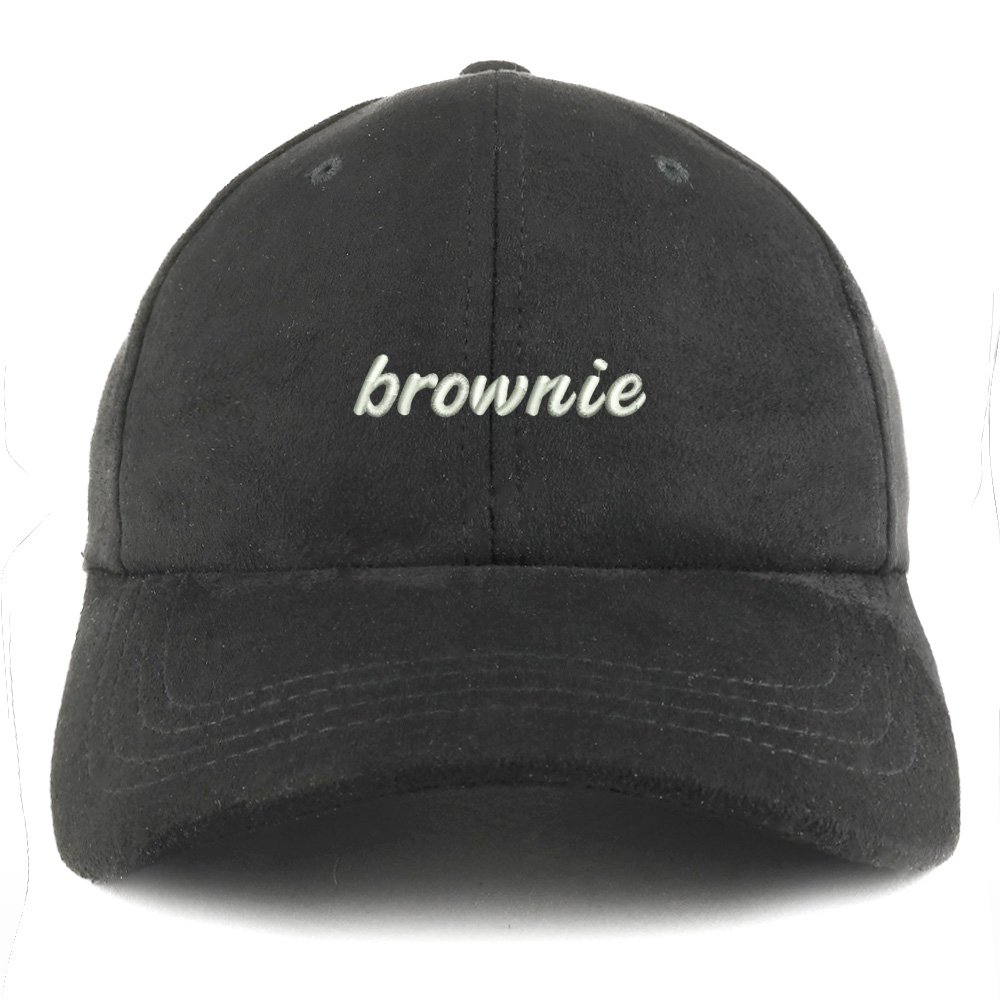 Trendy Brown Embroidered Faux Suede Leather Adjustable Baseball Cap for Men & Women - Perfect for Outdoor Activities, Sports, and Fashion Accessories