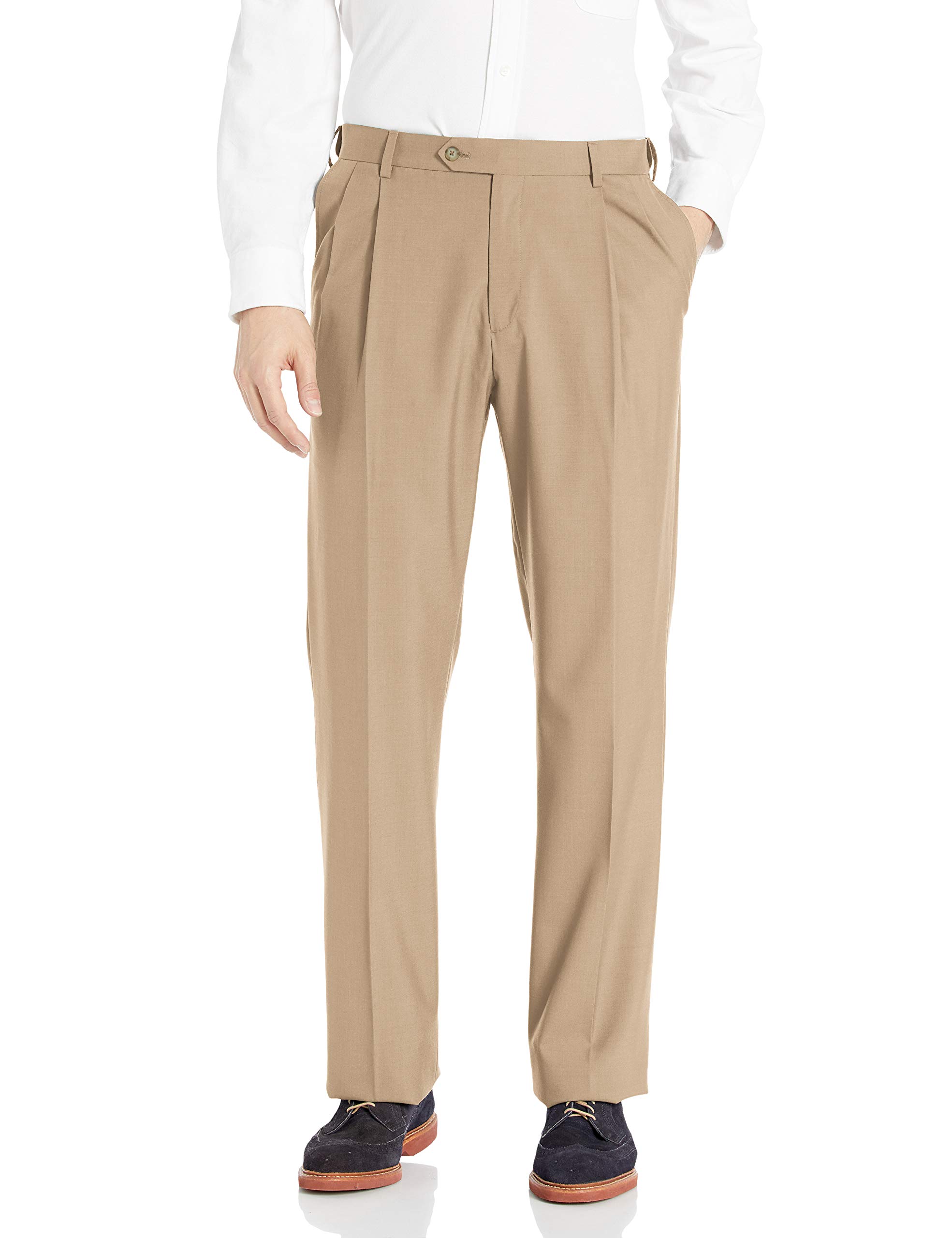 Premium Men's Double Reverse Pleat Dress Pants - Washable & Comfortable for Office, Business & Formal Occasions | Palm Beach Style