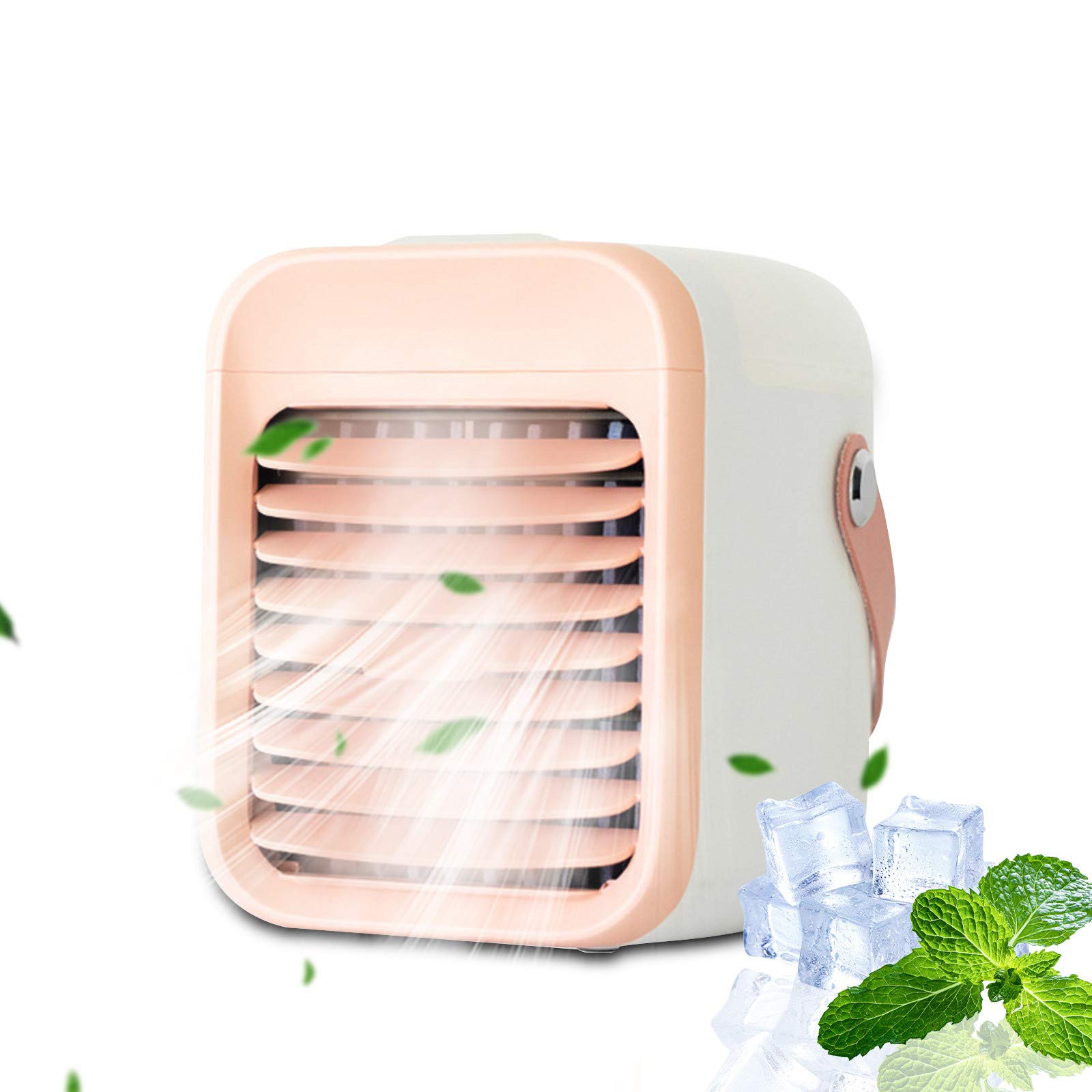 Portable Mini Air Cooler with USB Type-C - Desktop Personal Air Conditioner, Humidifier & Fan, 3-in-1 Cooling for Home, Office, Dorm, Outdoor | Compact & Energy Efficient Cooling Solution for Small Spaces