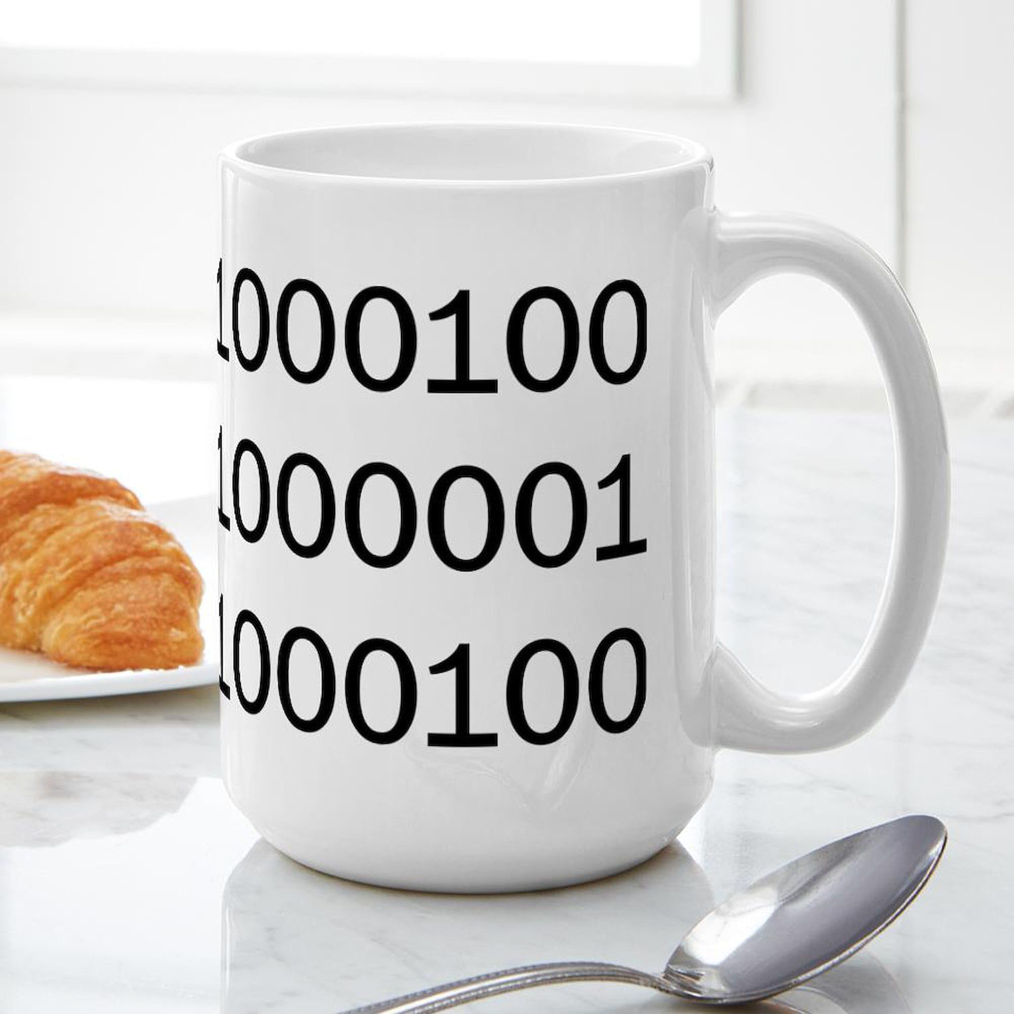Dad Binary Code 15 oz (444 ml) Ceramic Coffee Mug - Perfect Gift for Tech-Savvy Fathers, Programmers & IT Professionals - Ideal for Office, Home & Geeky Coffee Breaks