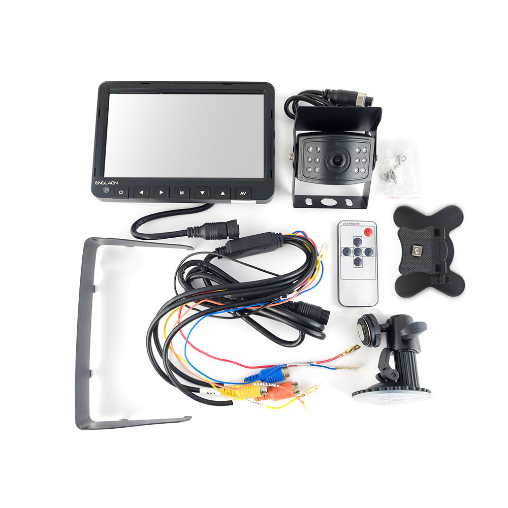 12V 36V 7 AHD Wired Monitor DVR Reverse Camera Cable 7M - High Resolution Backup Camera System for Trucks, RVs & Vehicles - Perfect for Night Vision Parking & Safety Monitoring