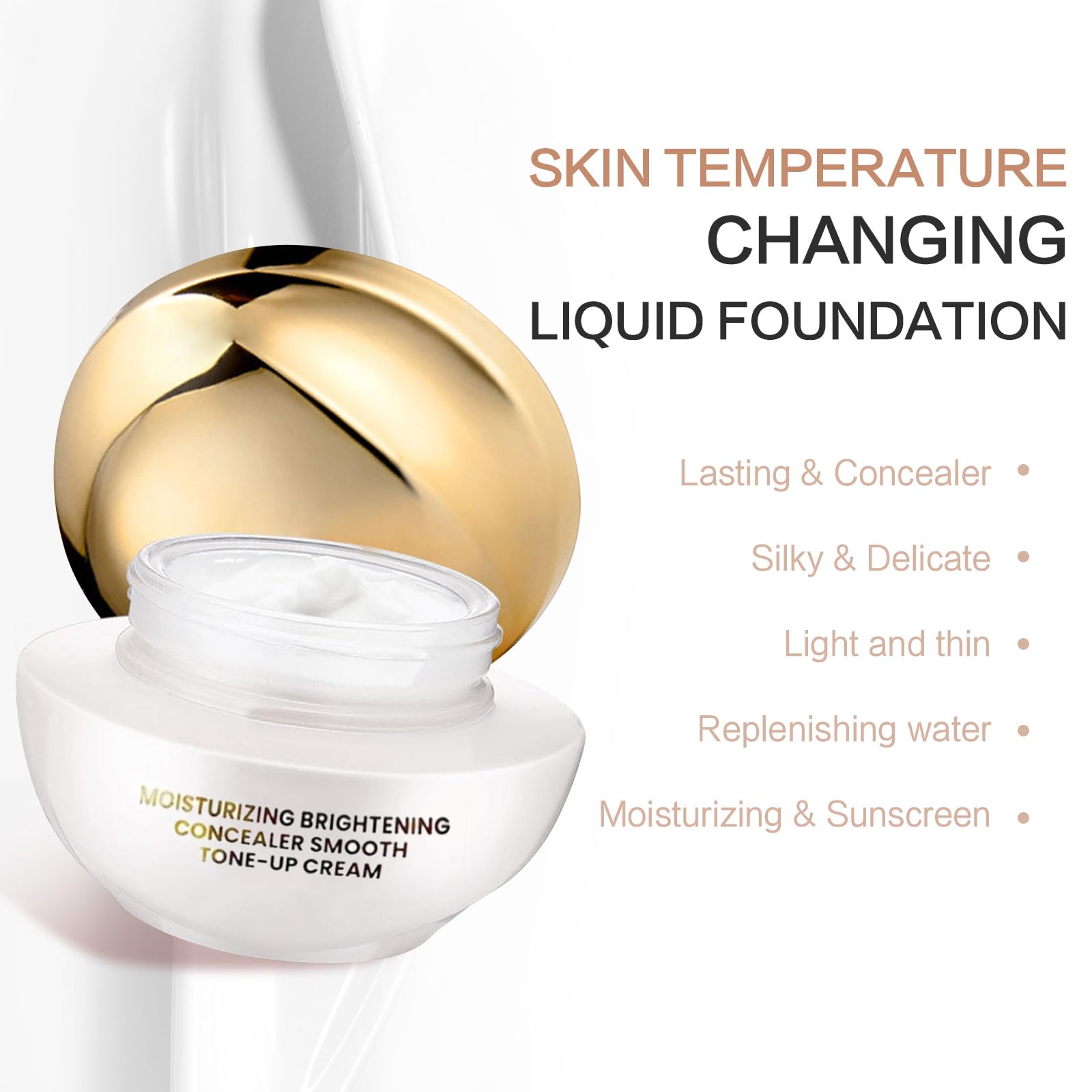 2PCS Ownawant Moisturizing Concealer & Tone-Up Cream - Hydrating Makeup Base for Daily Use