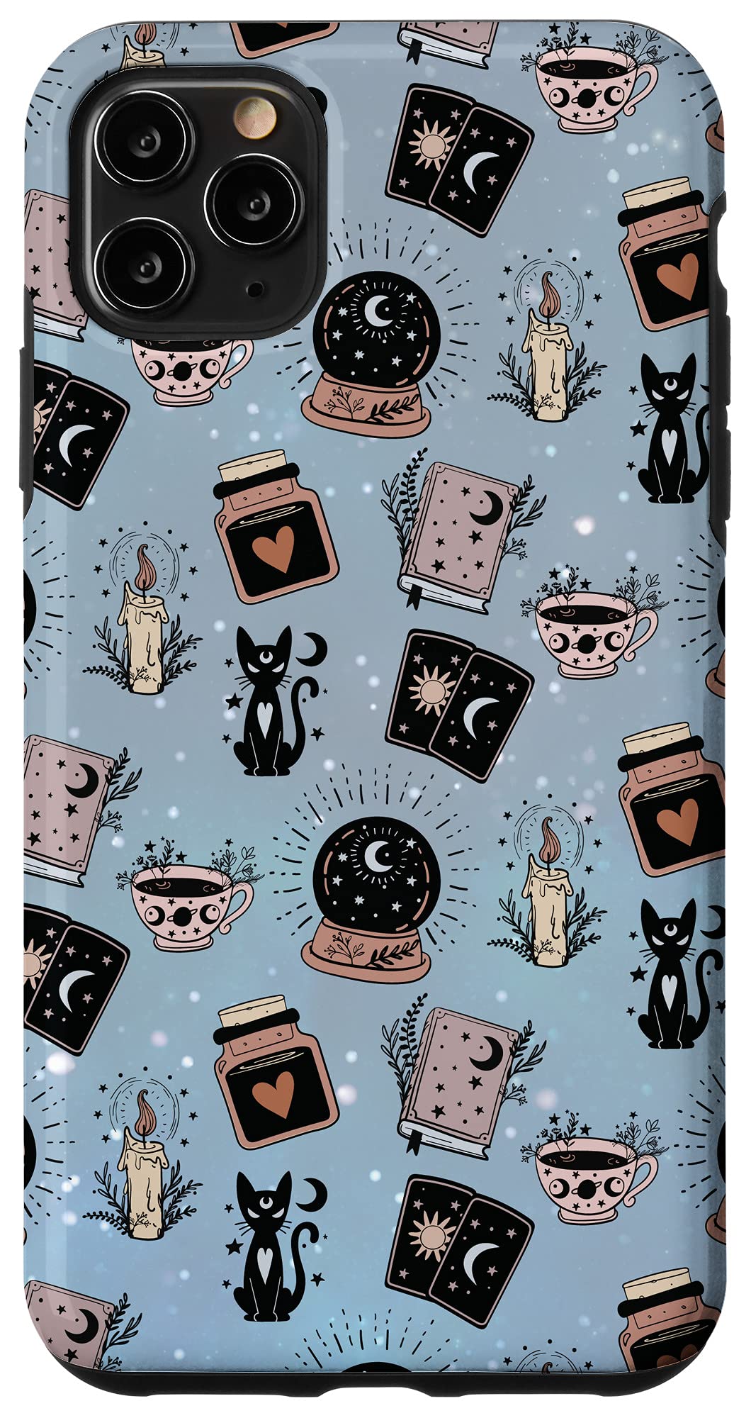 iPhone 11 Pro Max Case - Witch's Essentials Pattern, Gothic Witchy Design for Halloween, Cute Protective Phone Cover - Perfect for Halloween Parties, Witch-Themed Events & Everyday Witchy Style