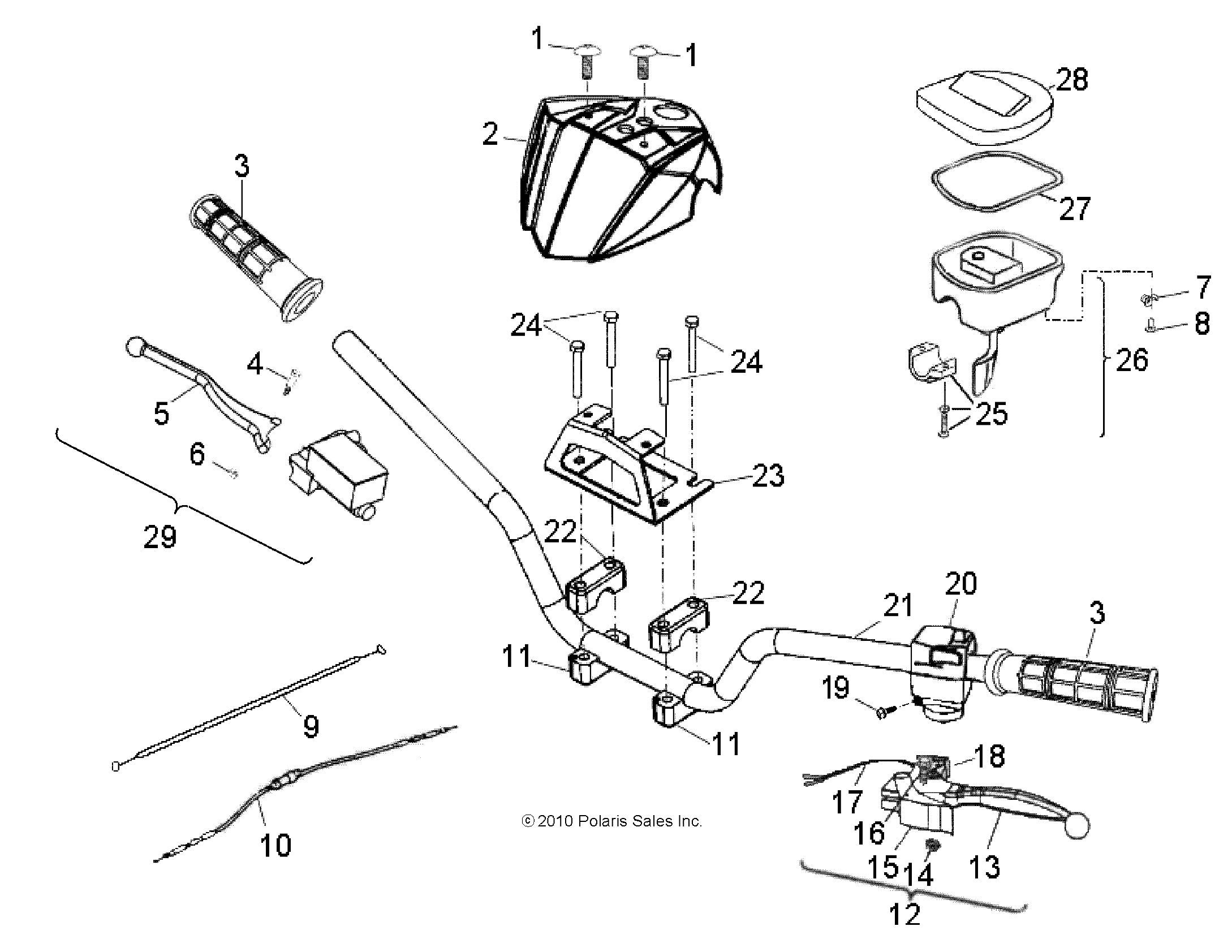 Genuine OEM Polaris ATV Left Switch Assembly Part 0453103 - Compatible with Various Polaris ATV Models - Perfect for Off-Roading & Trail Riding Adventures