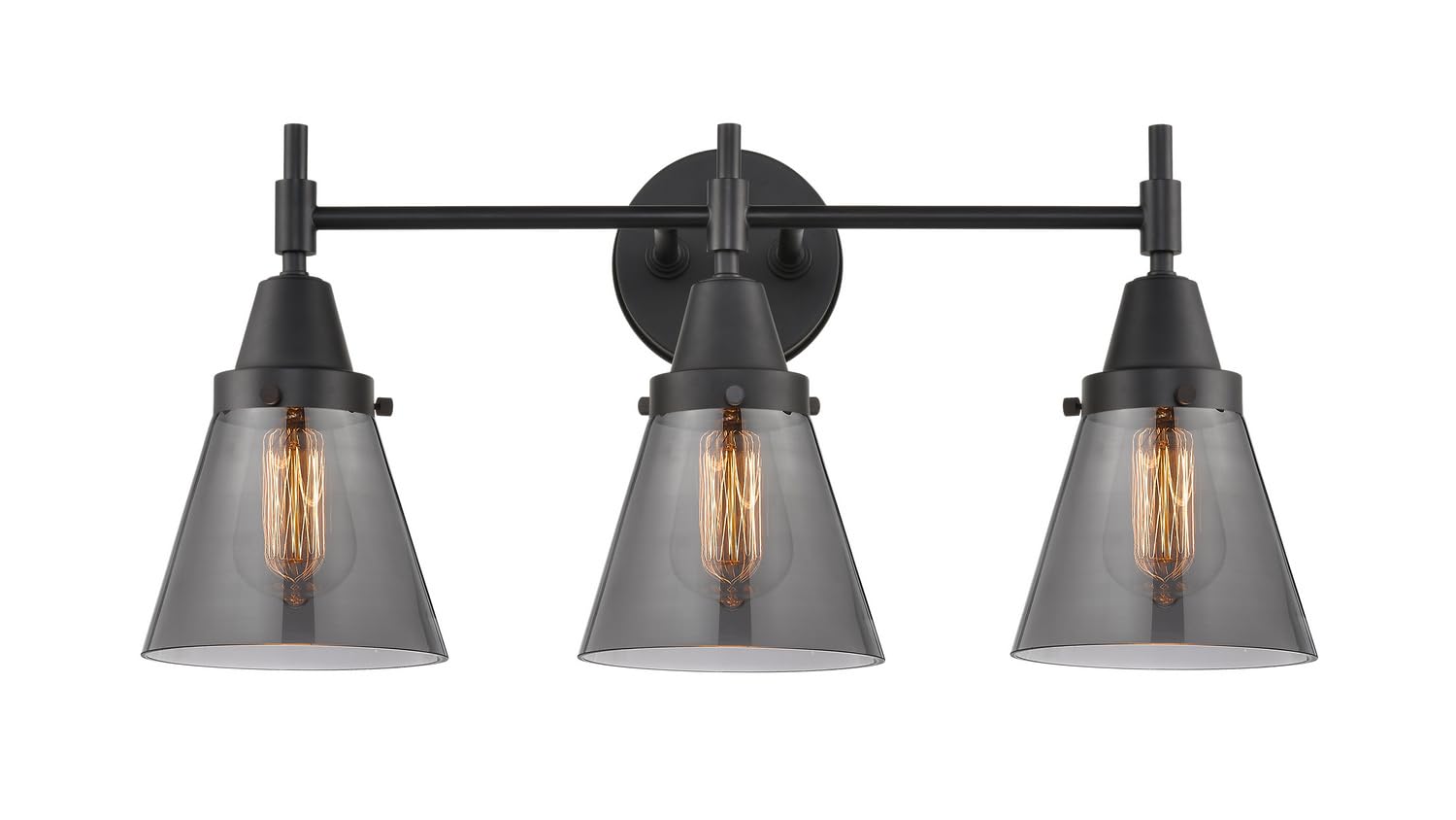 Innovations 447-3W-BK-G63-LED Transitional LED Bathroom Vanity Light Fixture in Black Finish - Perfect for Modern Bathroom Lighting and Home Decor