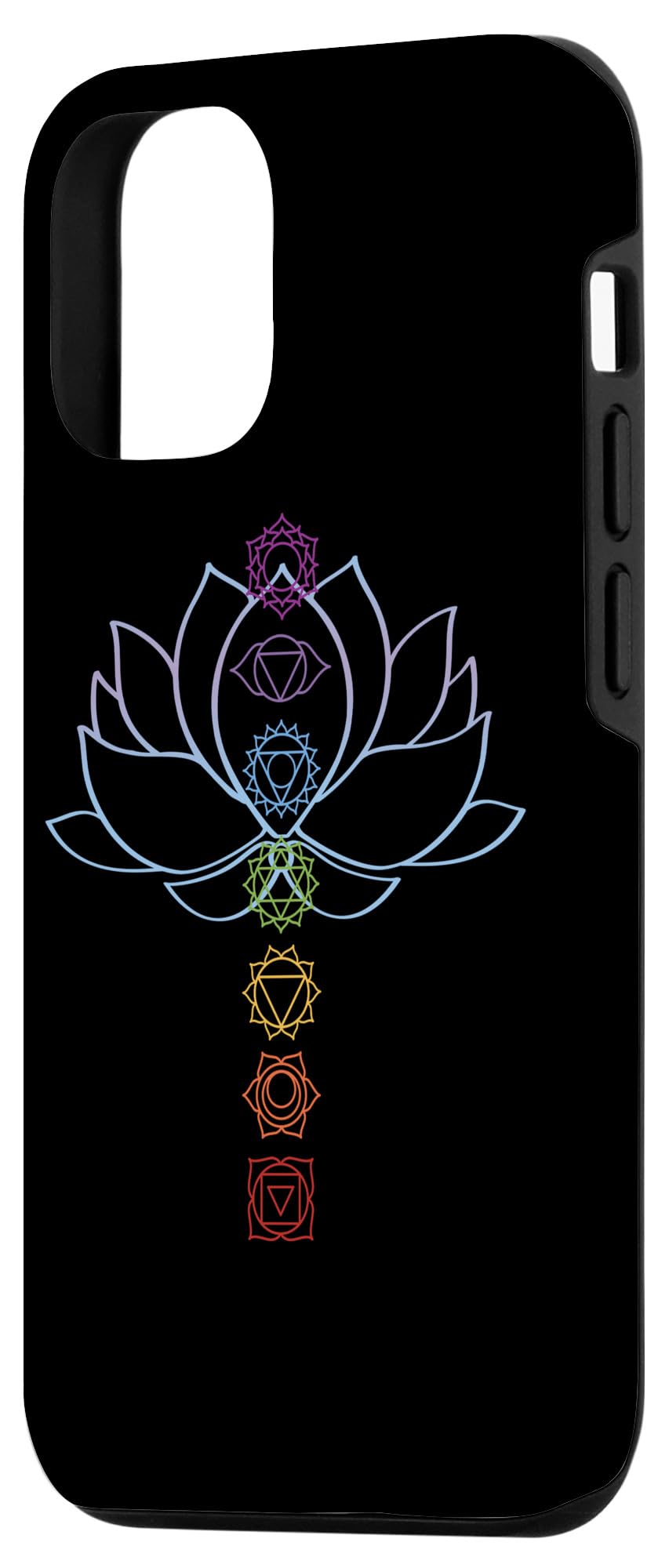 iPhone 12/12 Pro Case - Zen Lotus Flower Design with Chakra Alignment - Perfect for Yoga Lovers & Spiritual Gifts - Ideal for Meditation, Yoga Practice & Mindful Living