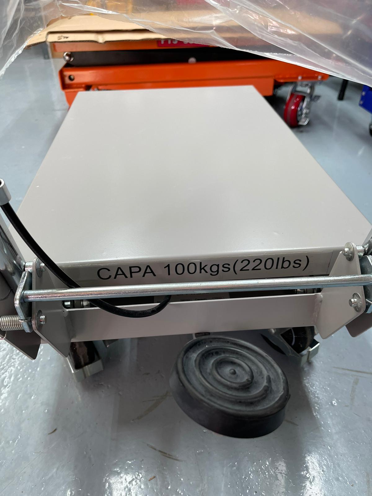 Aiko 100kg Aluminum Lift Table with PU Wheels - Heavy Duty Adjustable Workbench | Model PT BS100A | Perfect for Warehouses, Garages & Industrial Workspaces