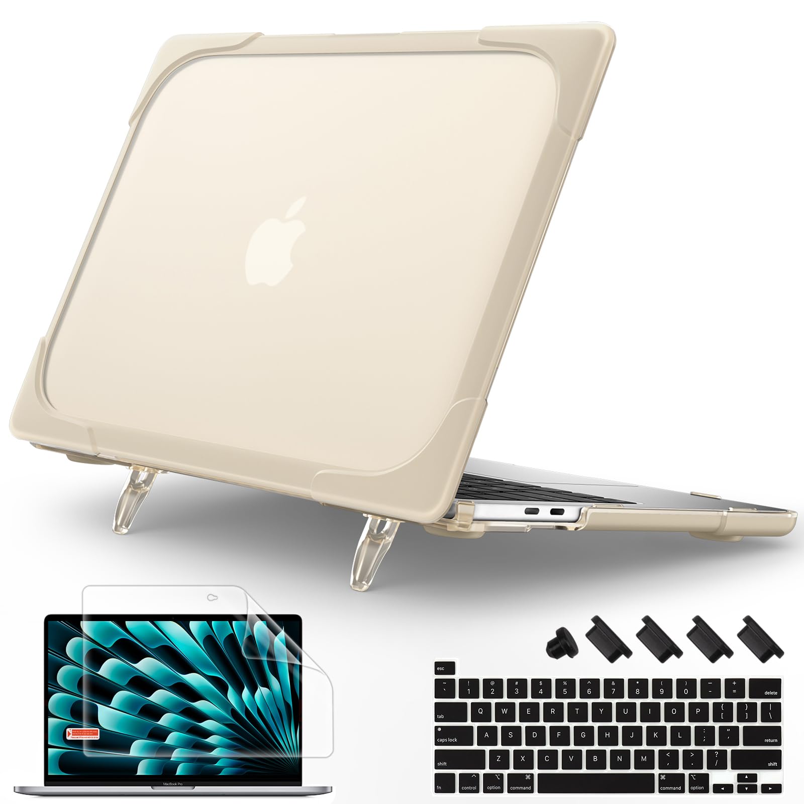Durable Heavy Duty MacBook Pro 16 Inch Case (2019 Model A2141) - Dual Layer Hard Shell Cover with Shock-Absorbing TPU Bumper for MacBook Pro 16