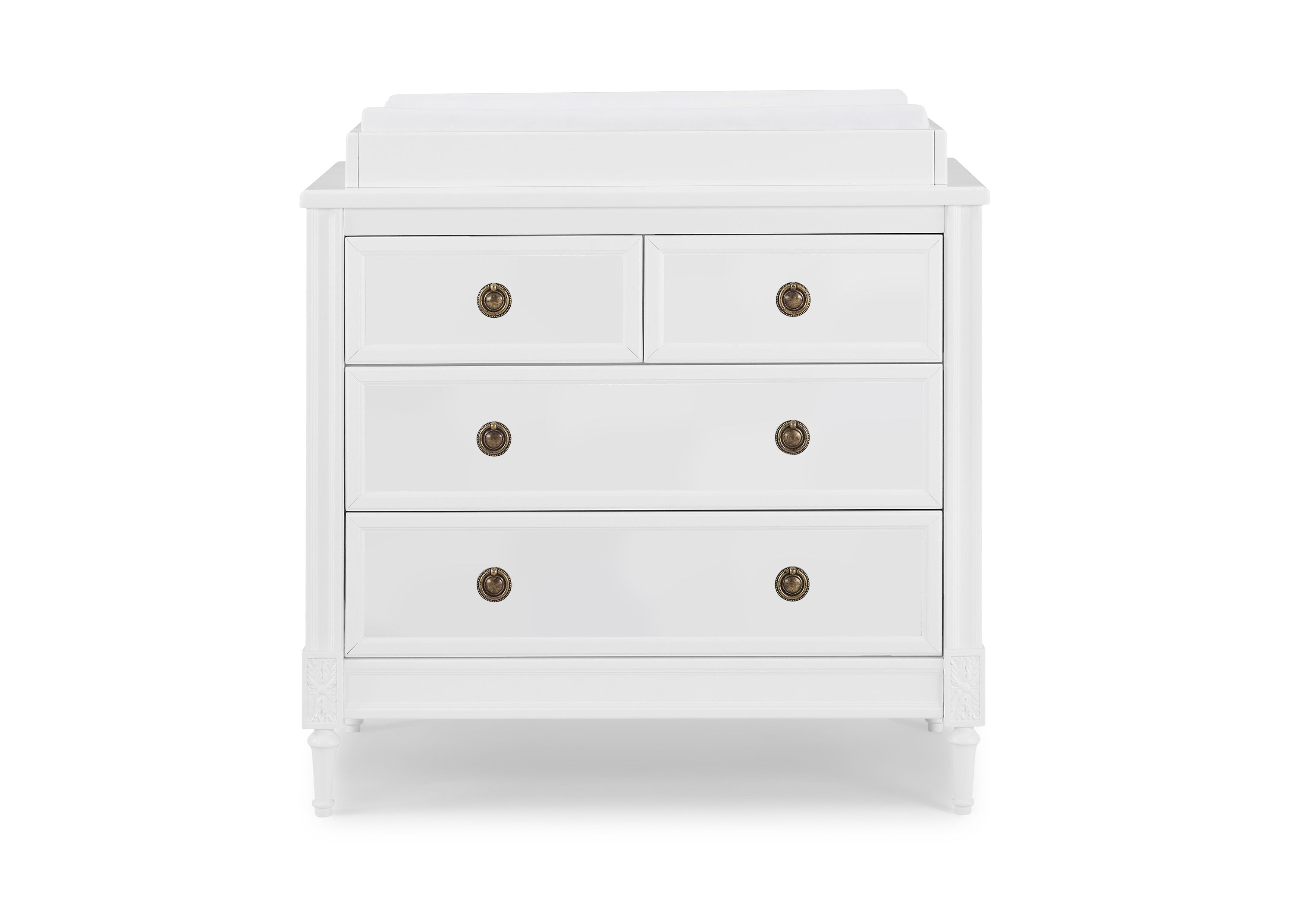 Heritage 4-Drawer Baby Dresser with Changing Table Top & Safety Interlocking Drawers - Perfect for Nursery Organization and Infant Care