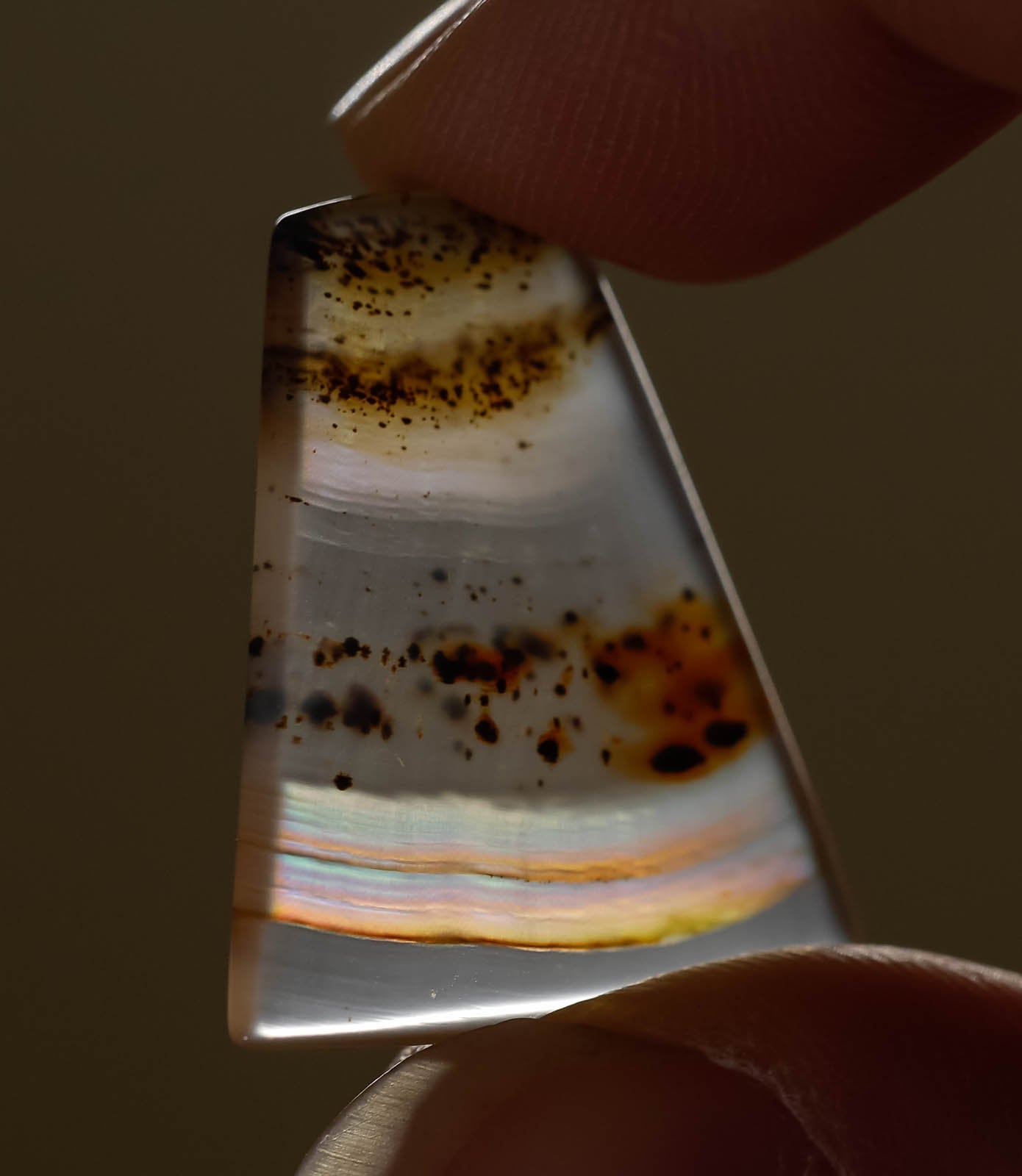 IRIS AGATE Crystal Cabochon - Natural Gemstone for Jewelry Making, Healing Crystals & DIY Crafts | Perfect for Pendants, Rings & Spiritual Decor