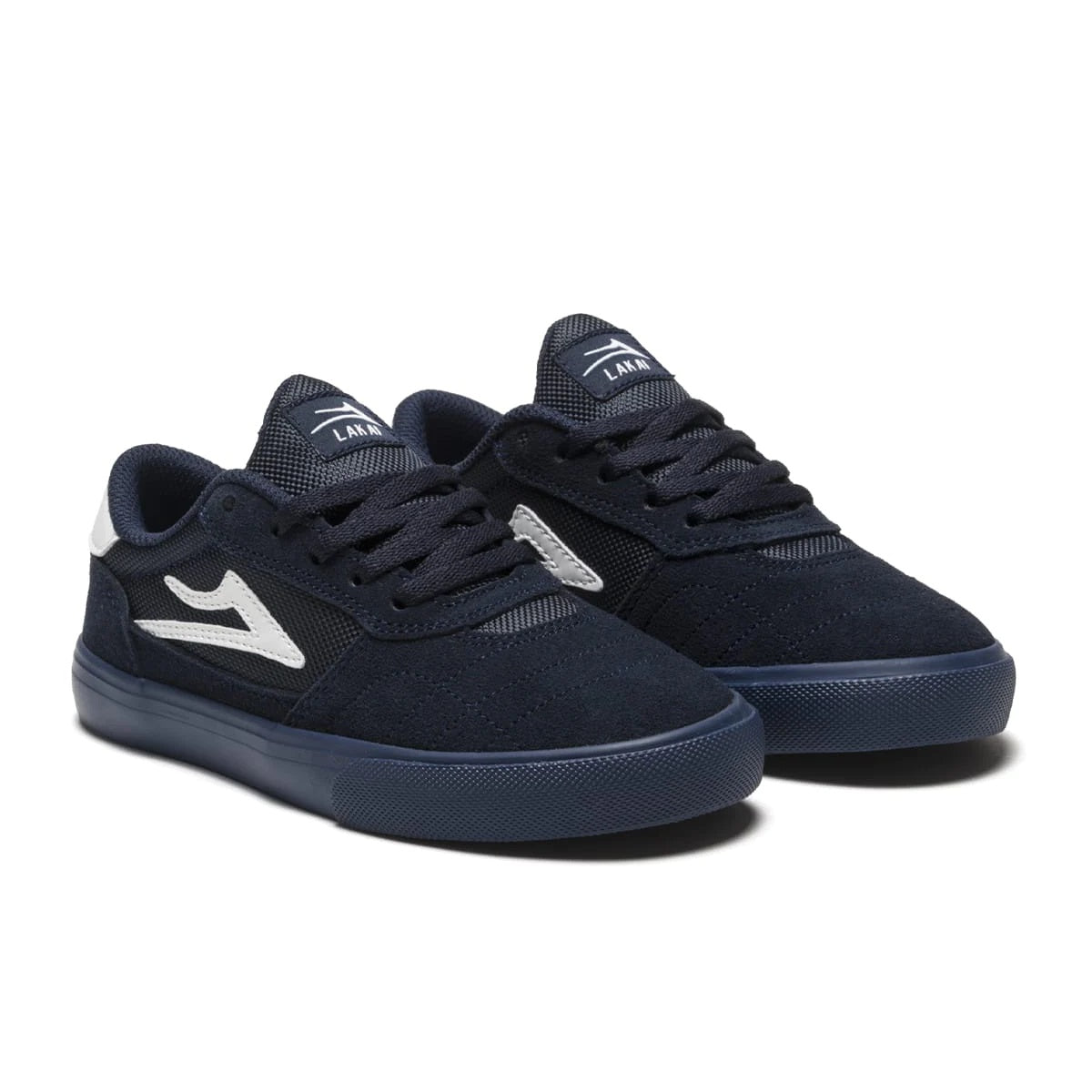 Lakai Cambridge Kids Skate Shoes - Navy/Navy Suede - Comfortable & Durable for Boys & Girls - Perfect for Skateboarding, School & Casual Wear