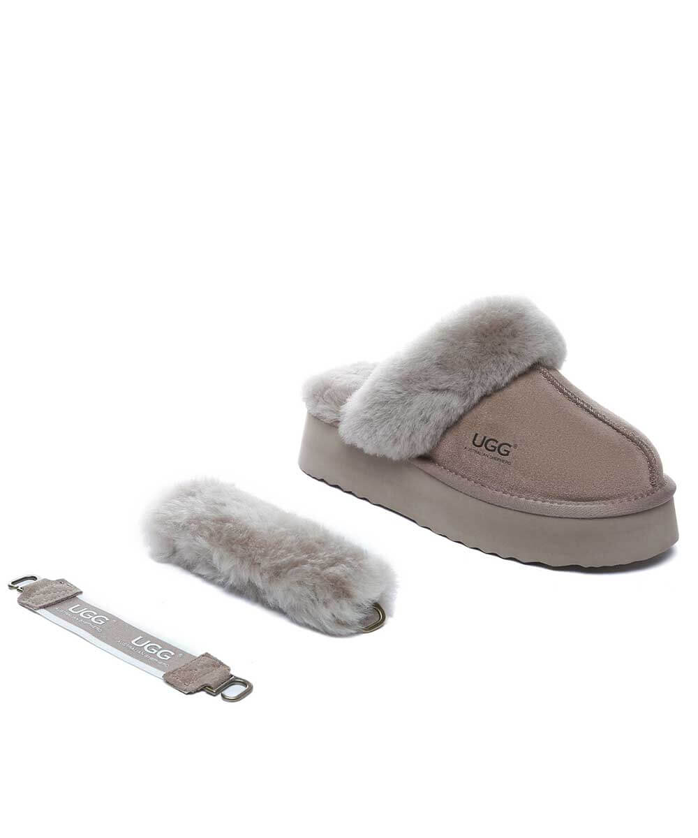 Women's UGG Bronny 3-Way Platform Slippers - Cozy House Shoes for Winter, Indoor/Outdoor Wear - Perfect for Home, Office & Travel Comfort