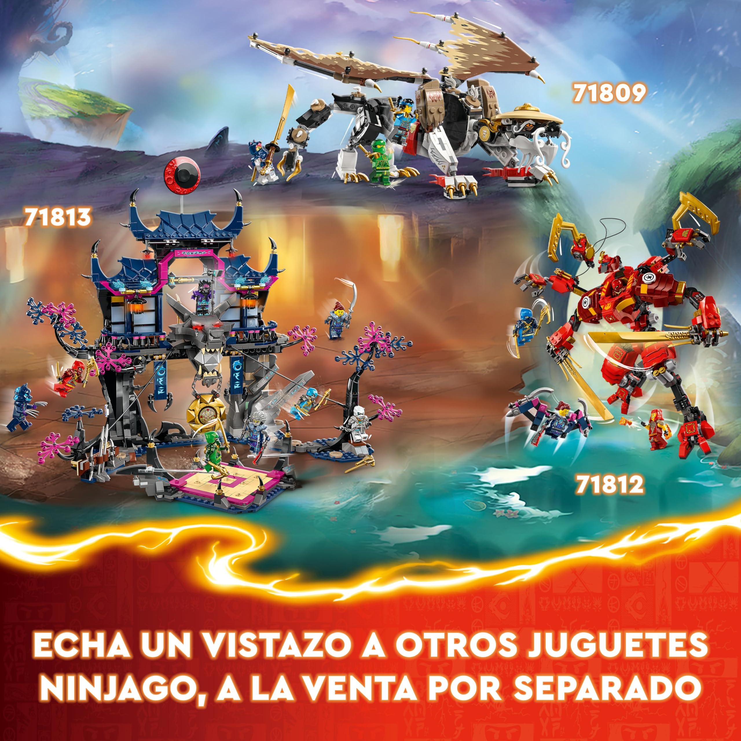 LEGO Ninjago Dragon Stone Sanctuary Building Set with 6 Ninja Minifigures - Adventure Play & Display Model - Gift for Kids Ages 13+ (71819) | Perfect for Role-Playing Battles & Collector's Showcase