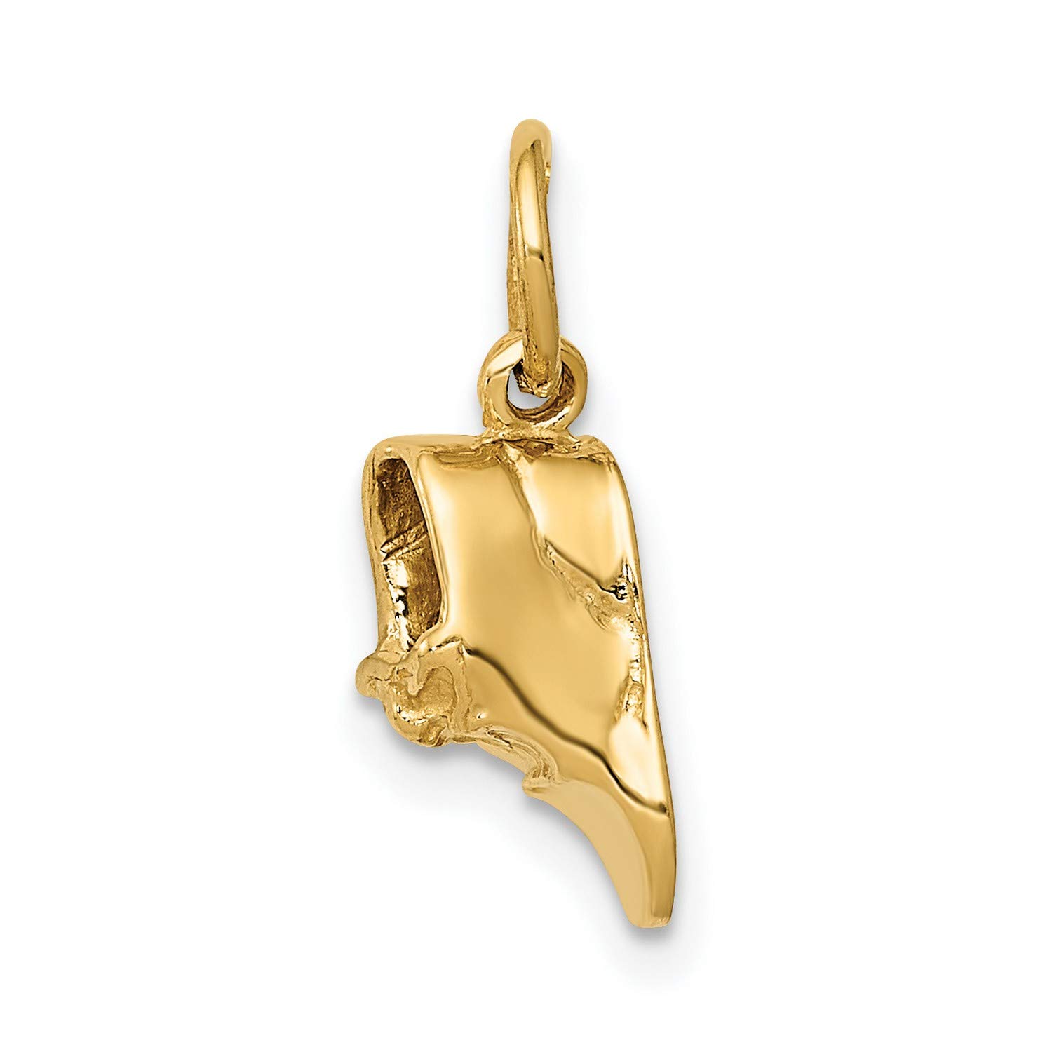 14K Yellow Gold Single Baby Shoe Charm Pendant - 17mm x 5mm - Perfect for Baby Shower Gifts, Newborn Keepsakes & Jewelry Making