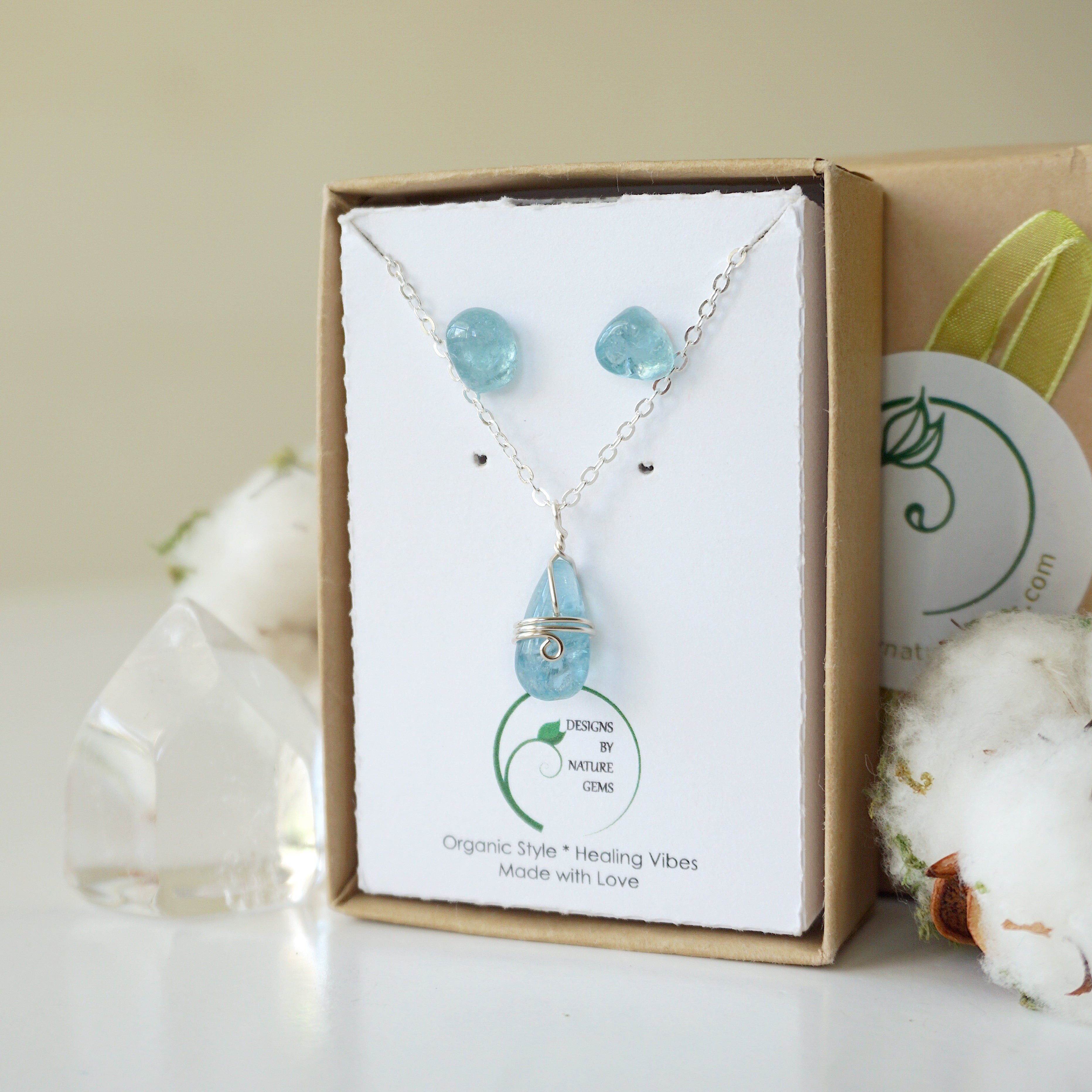 Elegant Aquamarine Charm Set in Sterling Silver - Perfect for Birthdays, Anniversaries & Everyday Jewelry Gifts