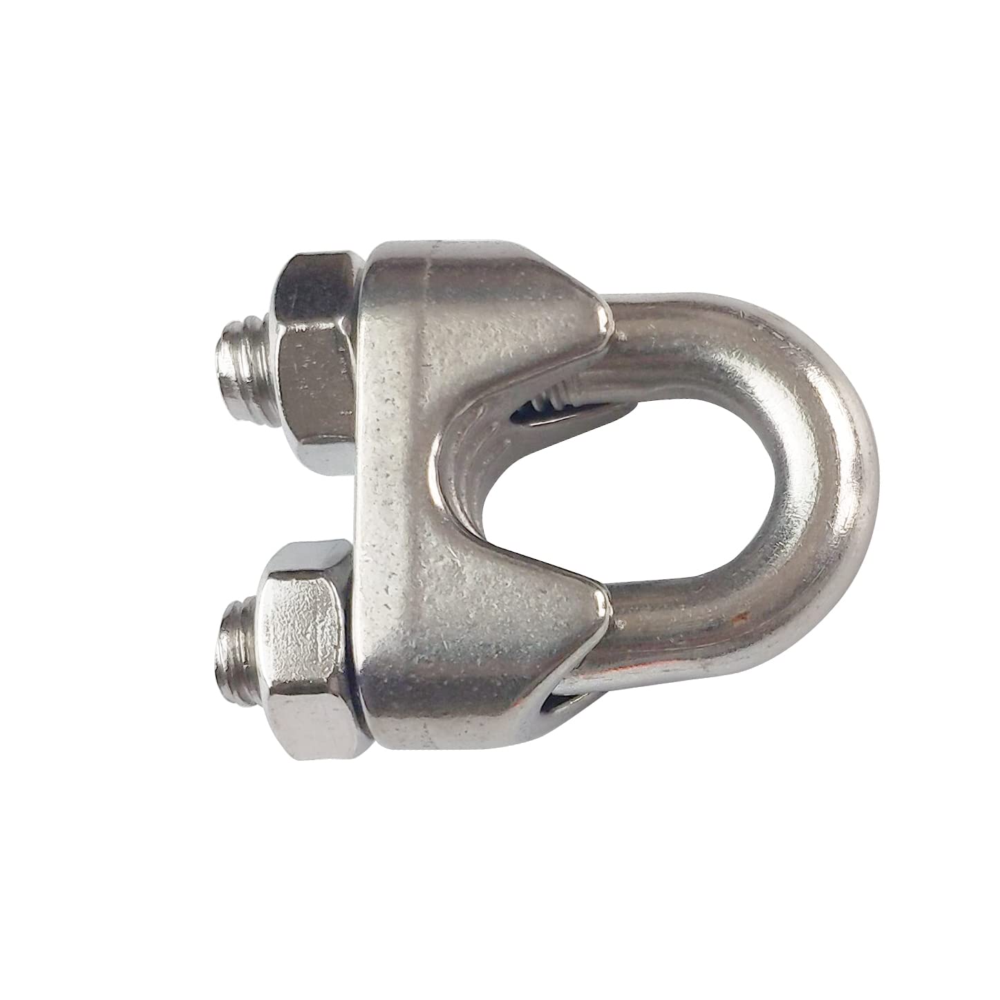 Stainless Steel M10 Wire Rope Clips (10PCs) - Heavy Duty Fasteners for Marine & Construction