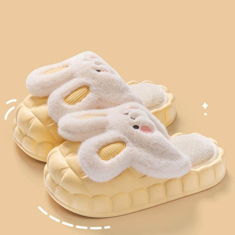 Soft Fluffy Plush Bunny Slippers for Women - Cozy Indoor House Shoes with Non-Slip Sole | Perfect Gift for Christmas, Birthday & Relaxing at Home