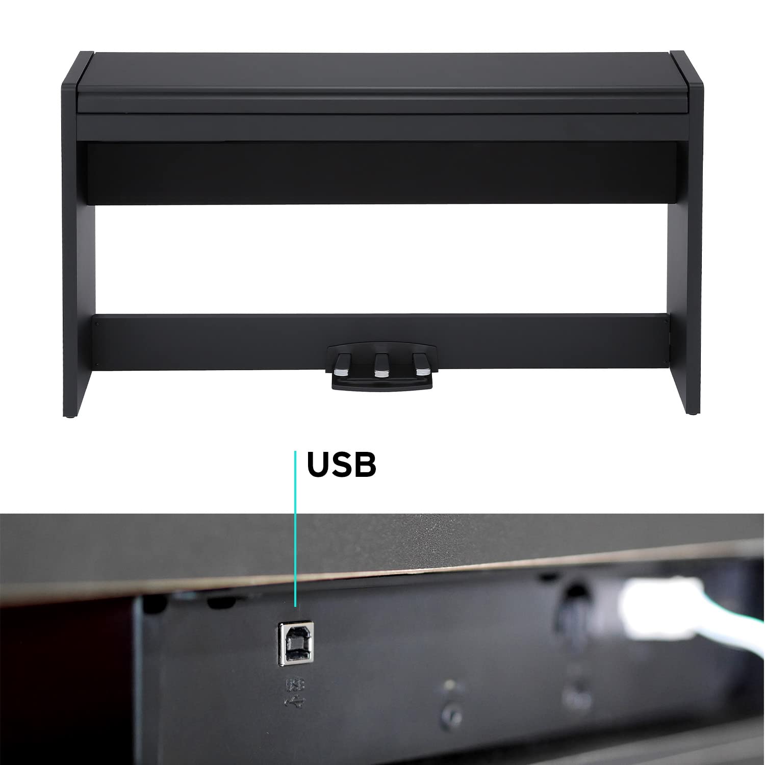 KORG LP-380U Digital Piano - 88 Key Fully Weighted Keyboard with Built-in Speakers, Furniture Stand & 3-Pedal Unit - Compact Home Piano for Beginners & Professionals (LP-380-RW-U) - Perfect for Home Studios, Music Lessons & Small Spaces