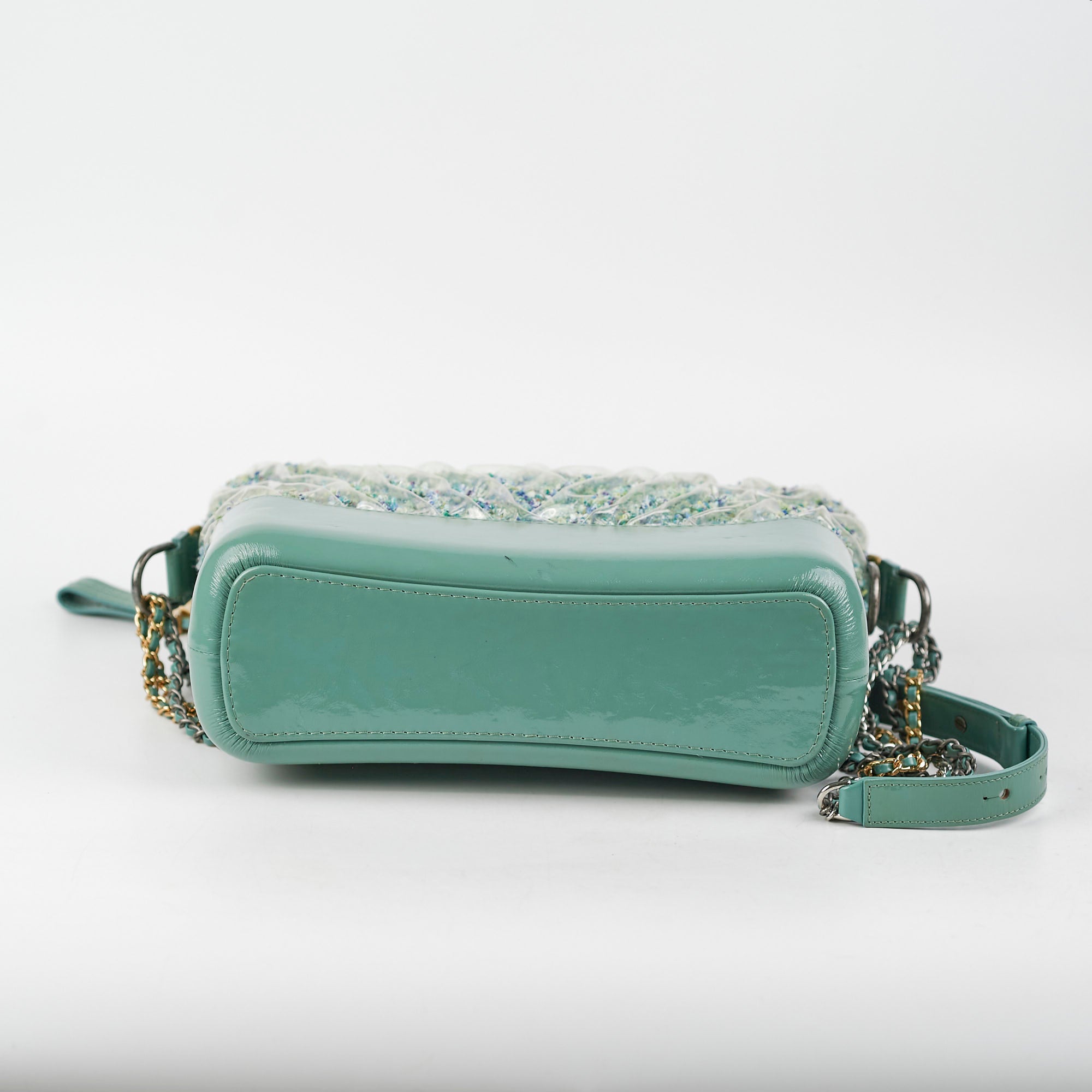 Chanel Medium Gabrielle Green Tweed/PVC Handbag Series 25 - Luxury Designer Shoulder Bag for Women, Perfect for Parties, Work & Everyday Use