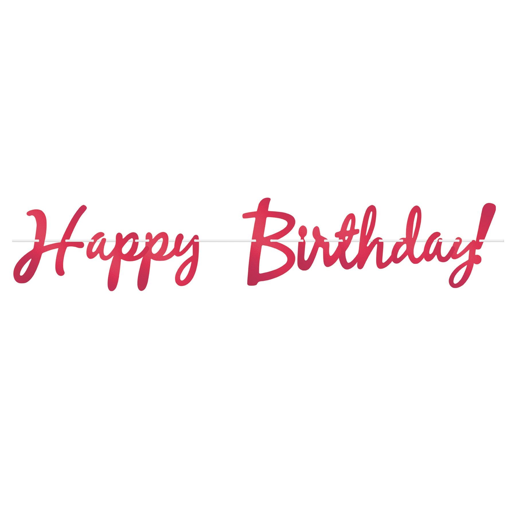 12 Pack Beistle Foil Happy Birthday Party Streamers - Red Decorative Curtain for Birthday Decorations, Baby Showers & Anniversary Celebrations