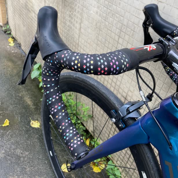 Premium Bike Handlebar Tape with End Plugs - Non-Slip Cycling Handle Wrap for Road & Racing Bicycles - Perfect for Long-Distance Riding and Competitive Cycling
