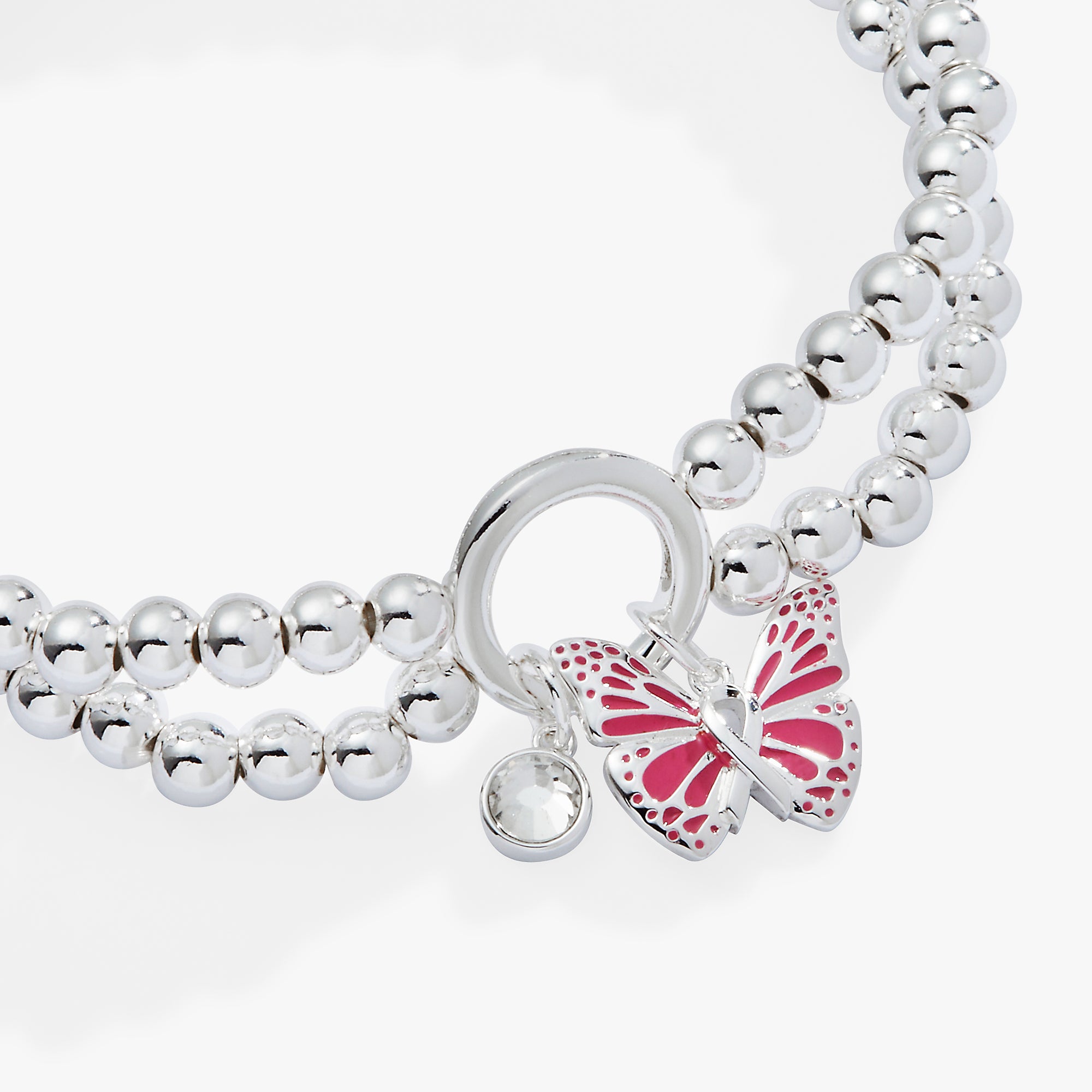 Breast Cancer Awareness Butterfly Stretch Bracelet - Pink Ribbon Support Jewelry for Women - Perfect for Fundraisers, Survivor Gifts & Awareness Events