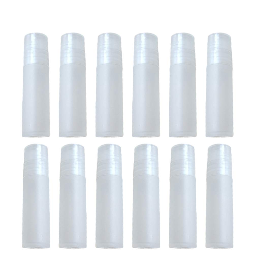 EXCEART 100pcs Essential Oil Roller Bottles - Perfume, Eye Cream & Makeup Roll-On Containers with White Pure Dew Design - Perfect for Aromatherapy, Skincare & DIY Beauty Products at Home or Salon