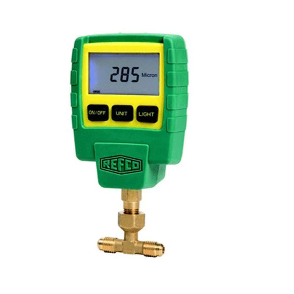 Refco REF-VAC Digital Vacuum Gauge 0-18000 Microns - Precision HVAC, Biotech, Food Freeze Drying, Vacuum Furnace & Refrigerant Testing Tool | Ideal for Laboratory, Industrial & Scientific Applications