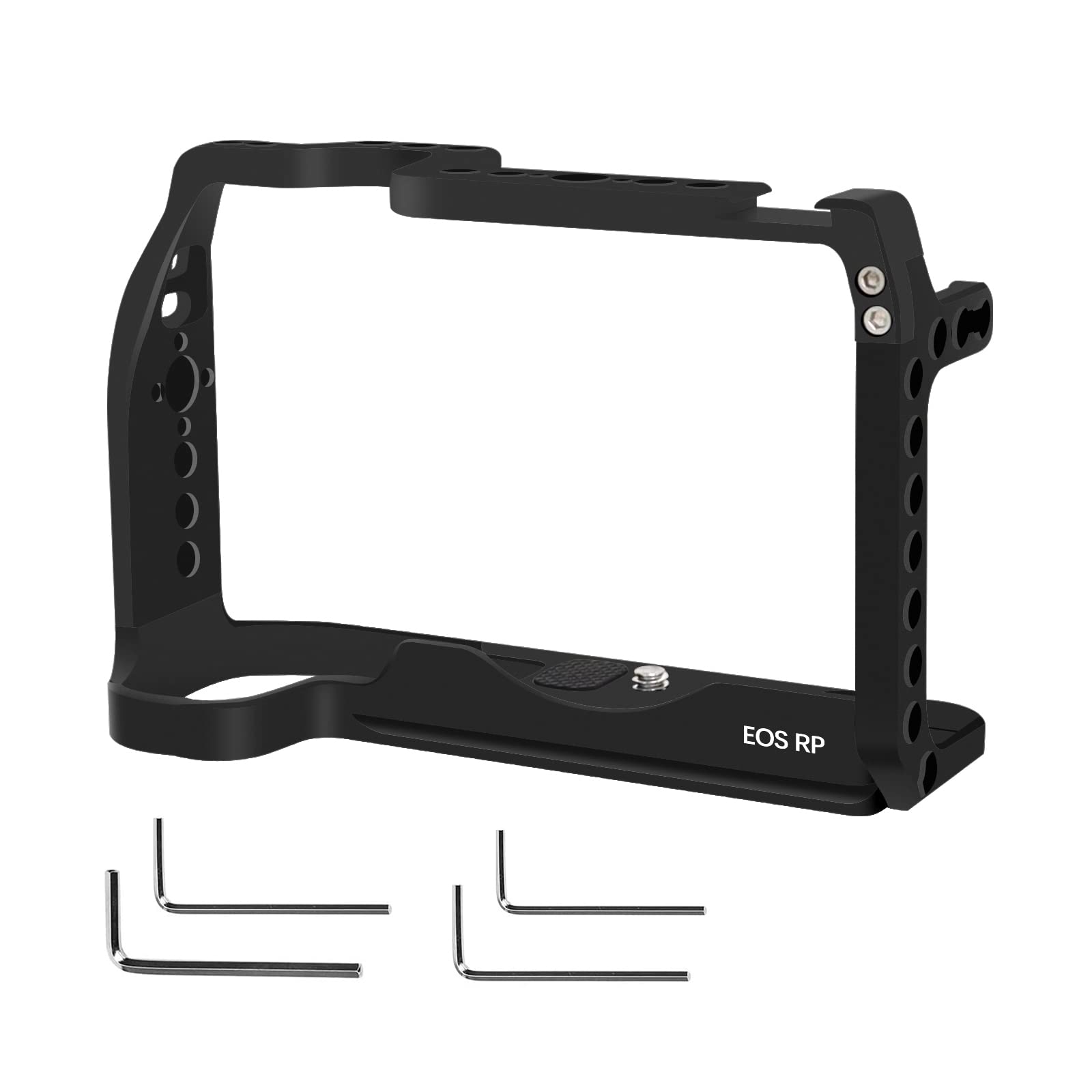 Canon EOS RP Camera Cage - Metal Rig with Cold Shoe Mount for DSLR Video Shooting, Vlogging & Photography Accessories | Perfect for Travel, Studio & Outdoor Filmmaking