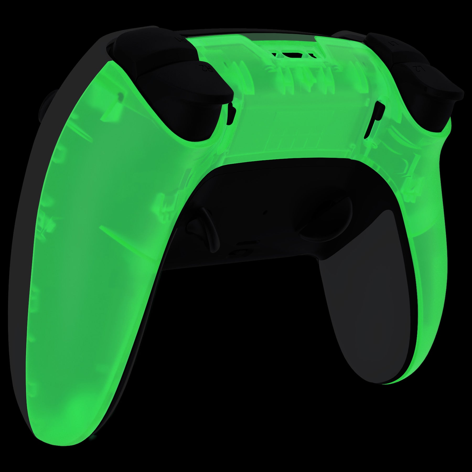 eXtremeRate Glow in Dark Green Replacement Back Housing Bottom Shell for PS5 Edge Controller - Gaming Accessories for Enhanced Grip & Comfort