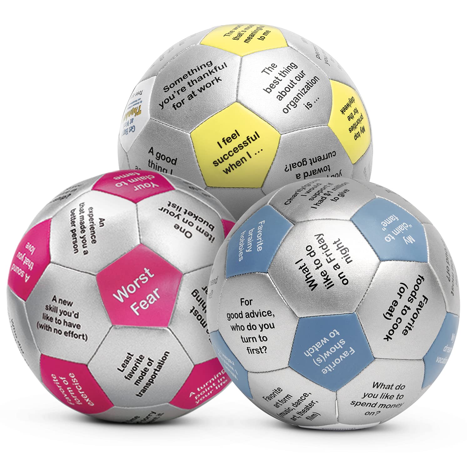 Trainers Warehouse Thumball Bundle - Fun Conversation Starter & Icebreaker Games for Team Building (Includes Get Happy at Work, Getting to Know You, Common Ground) | Perfect for Office Meetings, Classroom Activities & Group Therapy Sessions