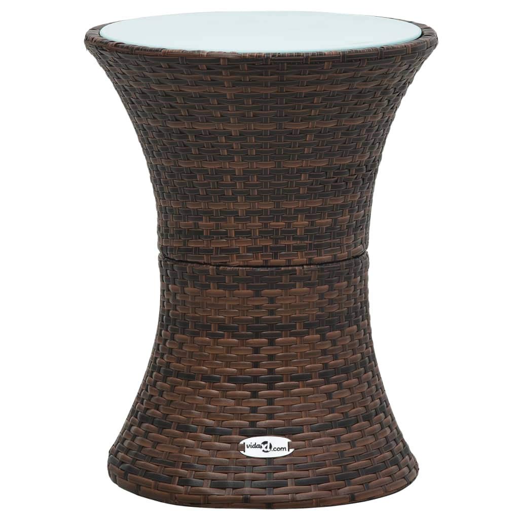 vidaXL Poly Rattan Side Table - Outdoor Coffee Table for Garden & Patio
