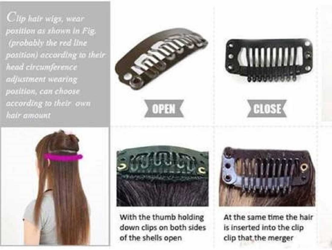 Abrish 24 Inch Long Curly Black Human Hair Extensions for Women - Natural Looking Synthetic Hair Weave for Girls | Perfect for Daily Wear, Parties & Special Occasions