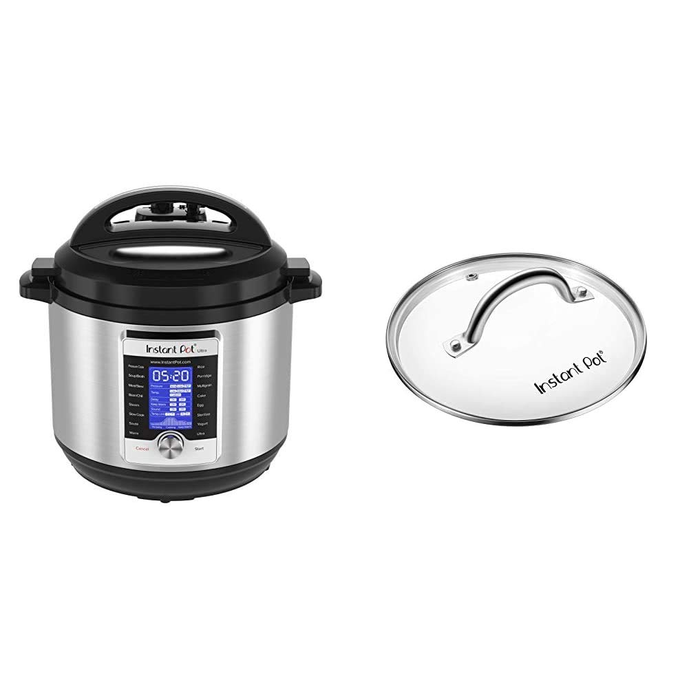 Instant Pot Ultra 10-in-1 Electric Pressure Cooker 8 Quart - 16 One-Touch Smart Programs with Tempered Glass Lid (10 Inch/26cm) - Perfect for Family Meals, Meal Prep & Pressure Cooking | Fast, Healthy & Easy Cooking Solution
