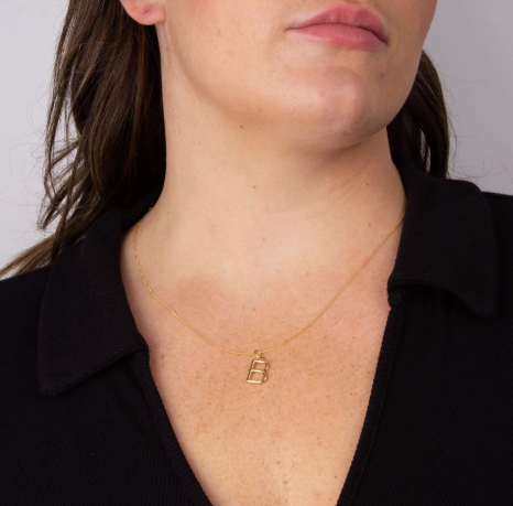Personalized Gold Plated Initial Pendants (A-Z) - Custom Monogram Necklace for Women, Gift for Her, Birthday, Anniversary, Valentine's Day Jewelry