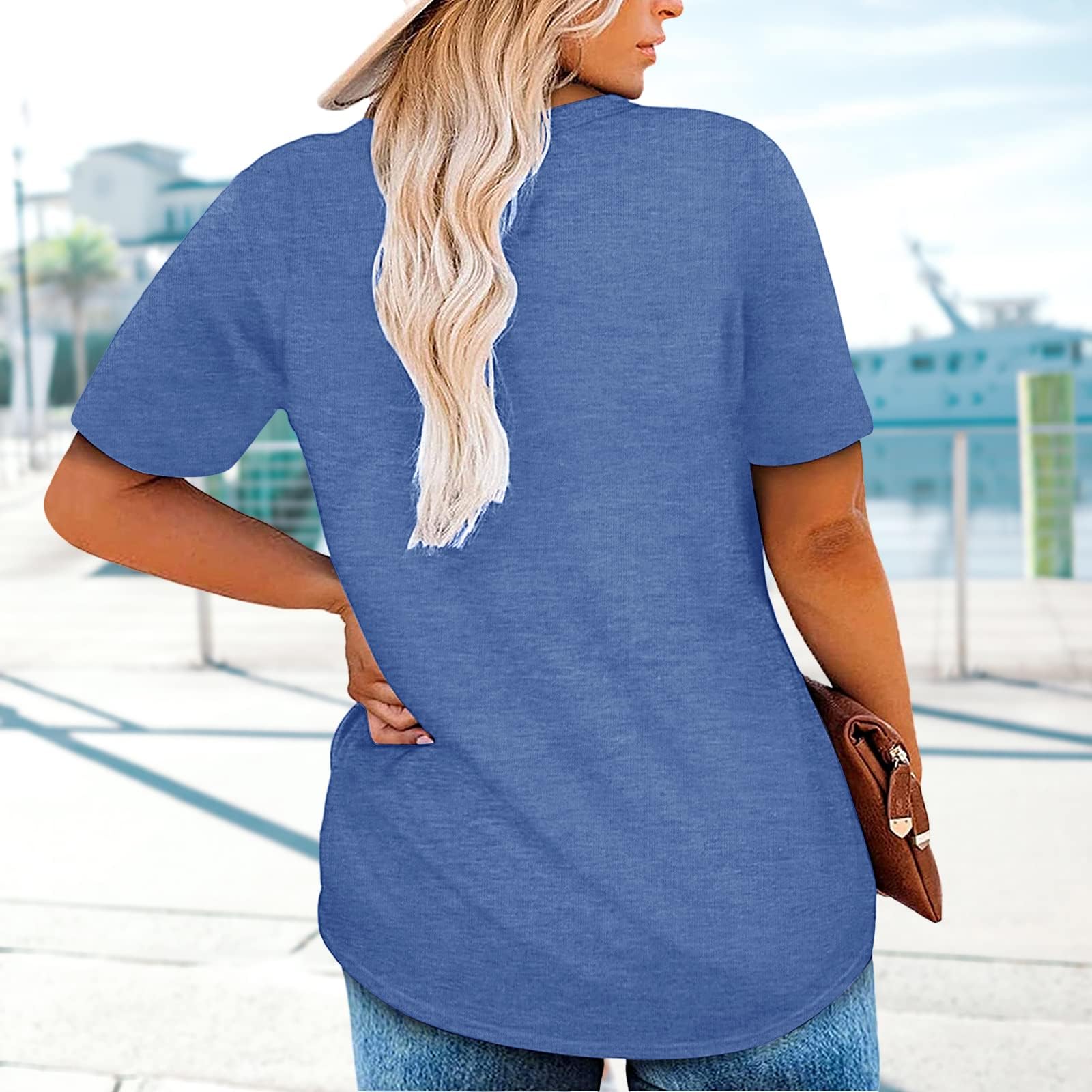 HDLTE Women's Plus Size Short Sleeve Graphic T-Shirt - Casual Comfort Fit Tee for Everyday Wear | Perfect for Summer Outfits, Lounge Wear & Casual Fridays