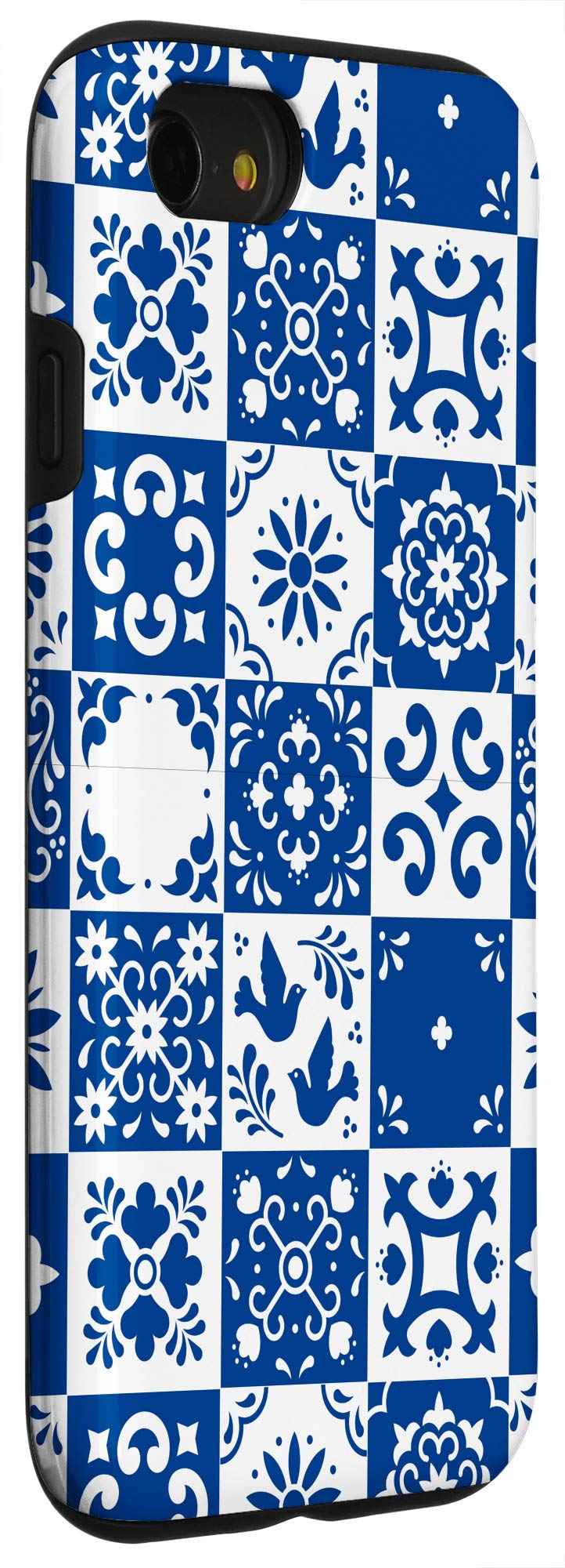 Stylish Talavera Pattern Blue White iPhone SE (2020)/7/8 Phone Case - Mexican Puebla Art Design, Perfect Gift for Women & Men - Protect Your Phone at Work, Travel & Daily Use