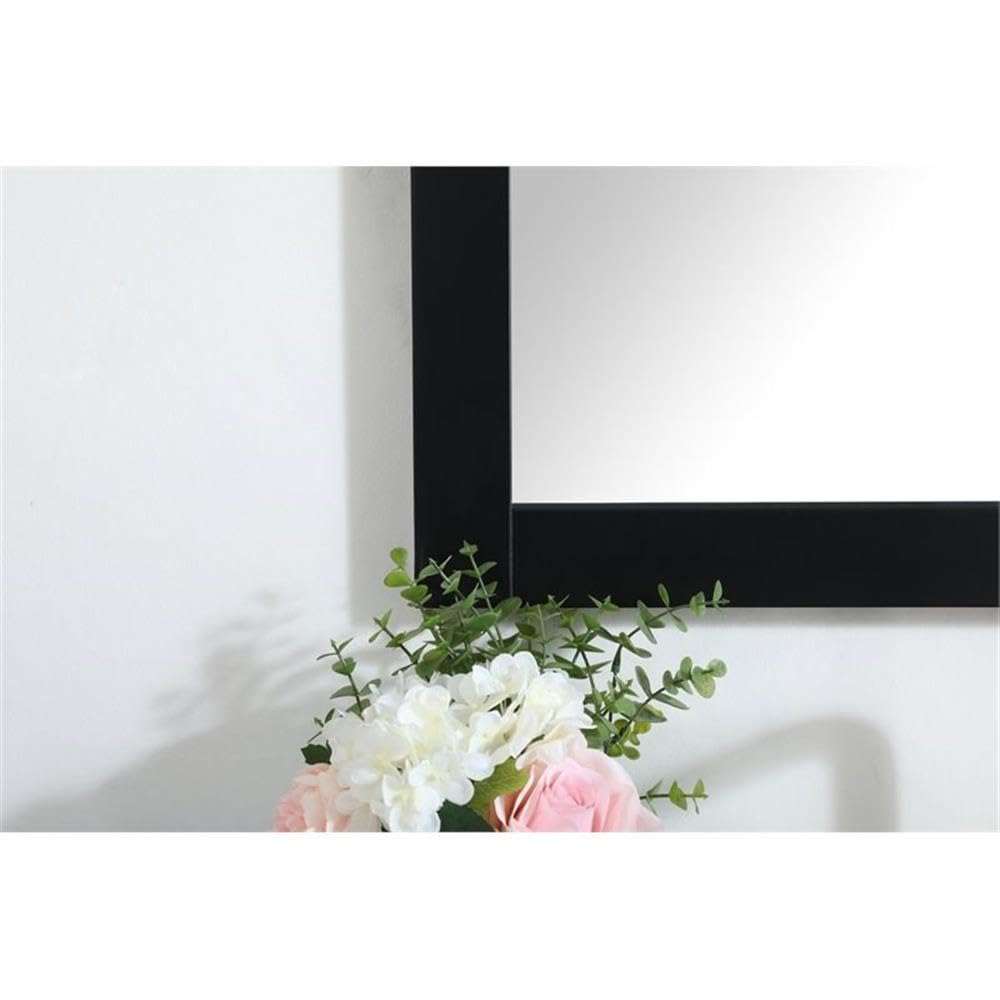 Black Aqua 24x32 Vanity Mirror - Elegant MDF & Metal Decor for Bathroom